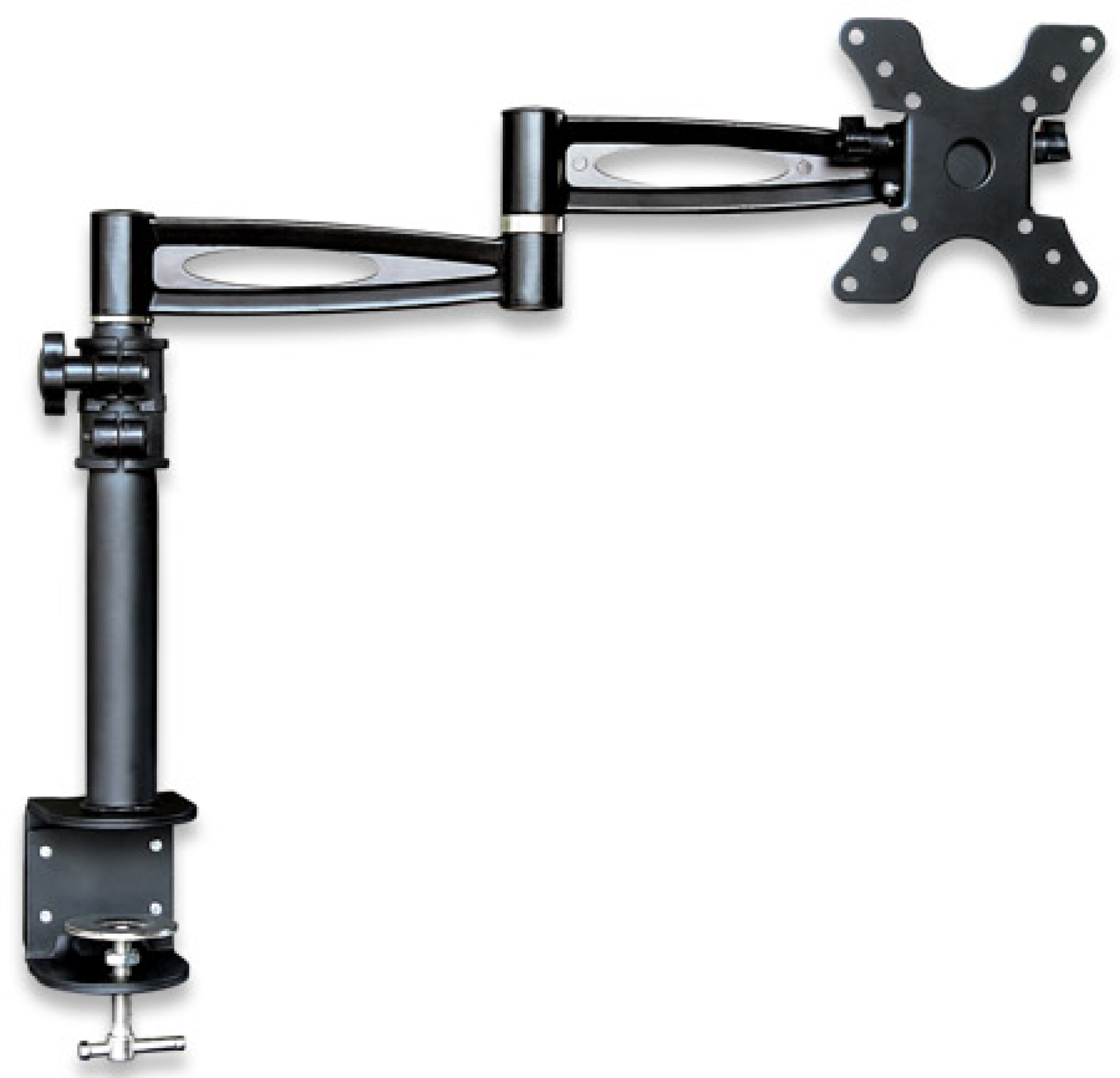 Desk stand for LCD 13"-27", with long arm and clamp