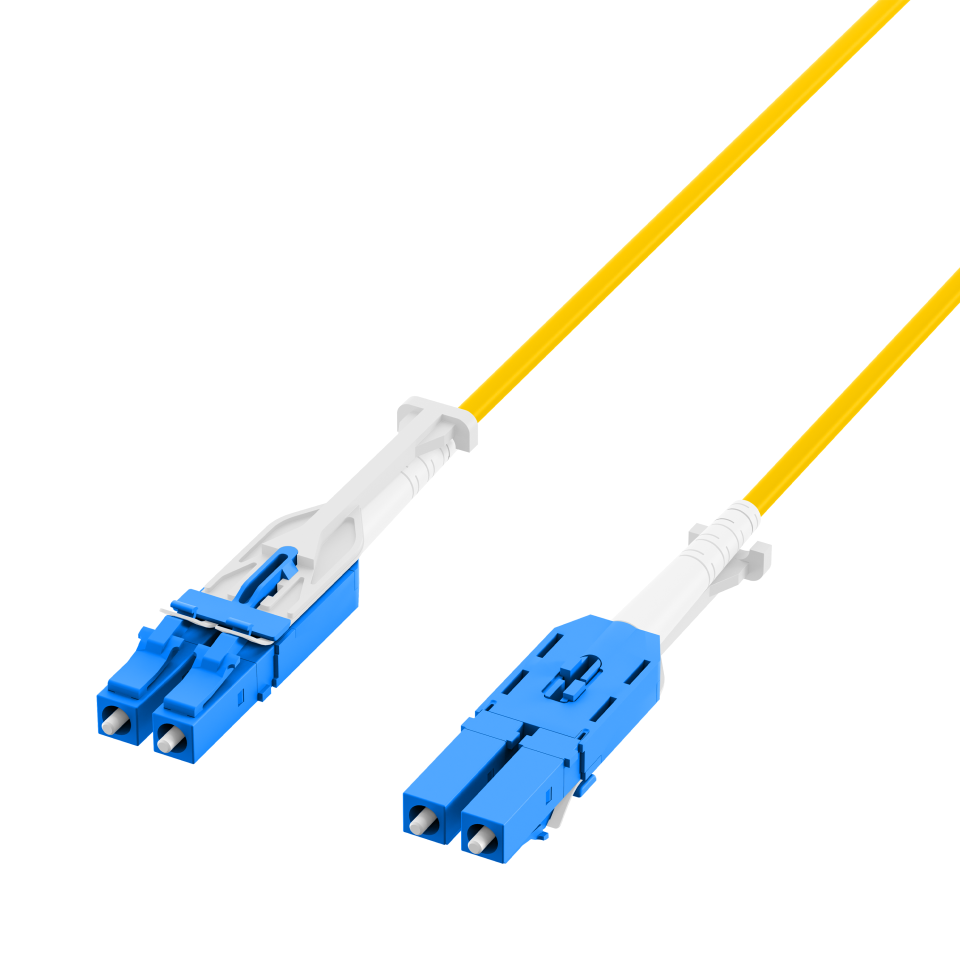 Duplex Patchcable Push/Pull LC-LC OS2 G657A1 1m LSZH 3mm yellow