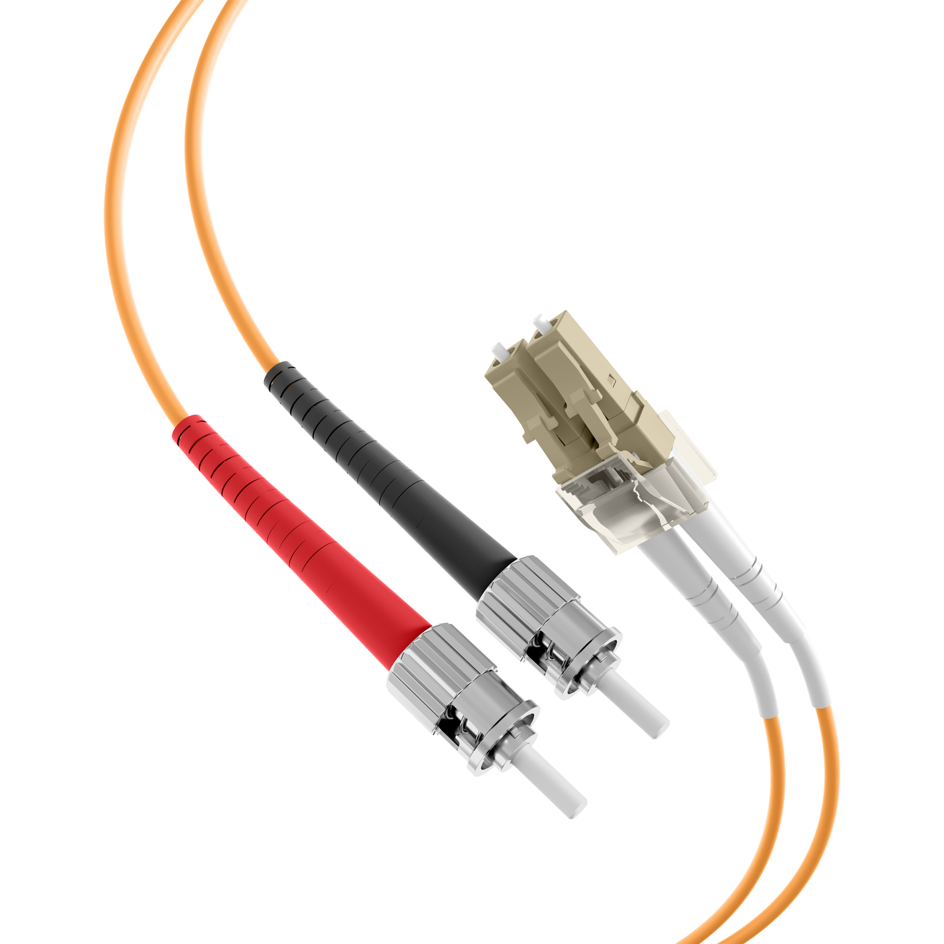 Duplex Patchcable LC-ST OM2 0,5m LSZH 2mm orange