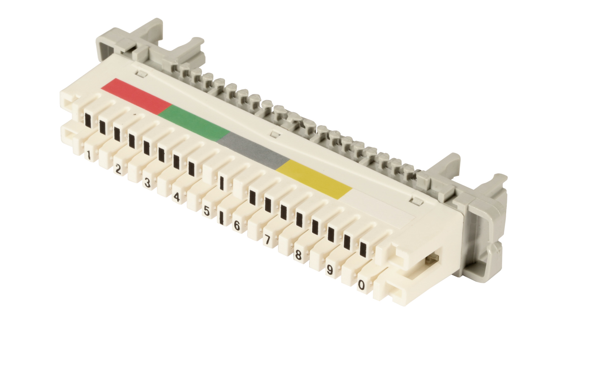 LSA Disconnection Module 2/10 10pairs for Profile Rods, w/o Colour Code