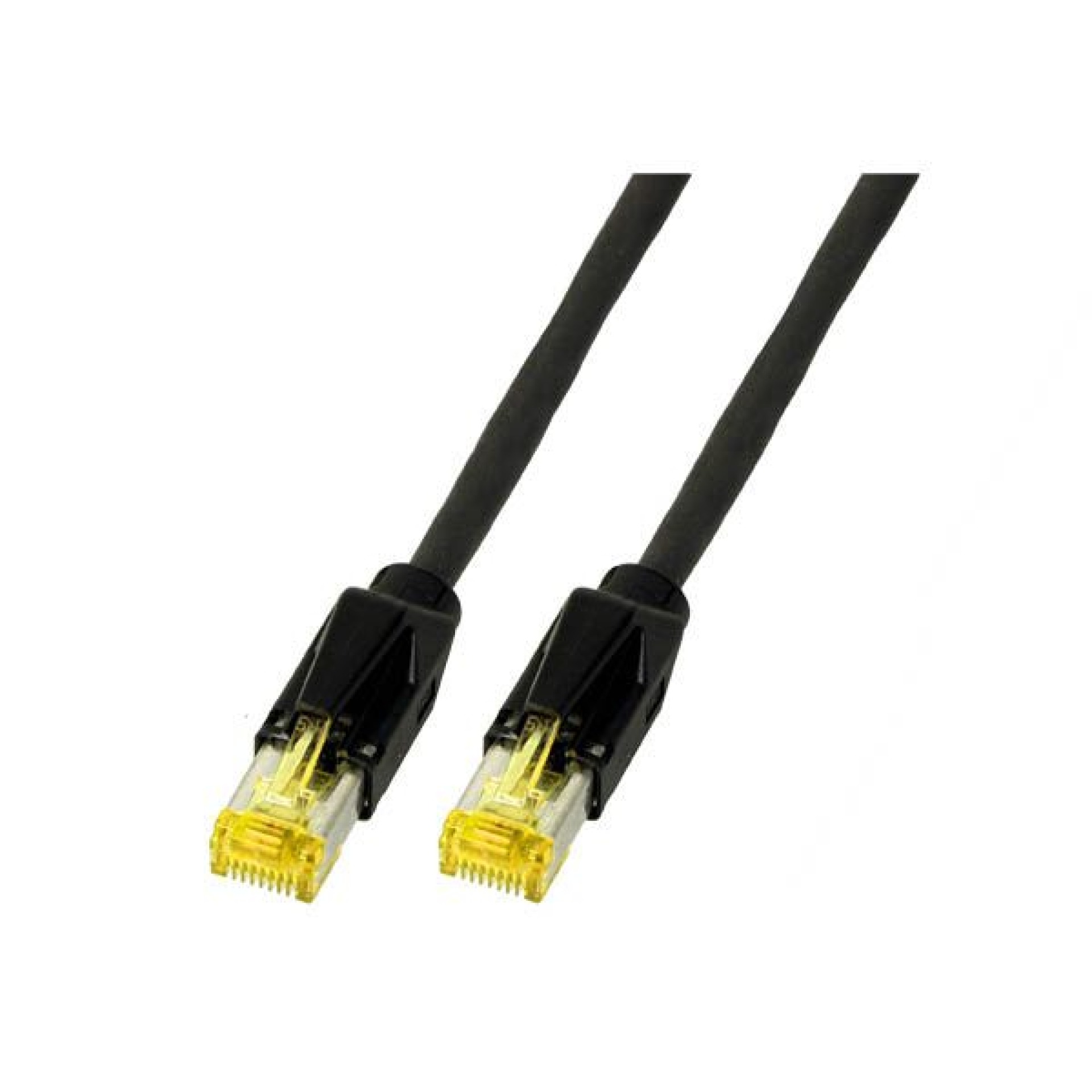 RJ45 Patch cable S/FTP, Cat.6A, TM31, Dätwyler 7702, 0,5m, black