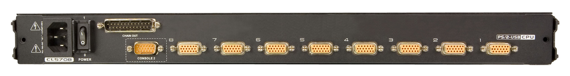 8-Port KVM Switch PS2 + Console 19"/1U with 17"LCD