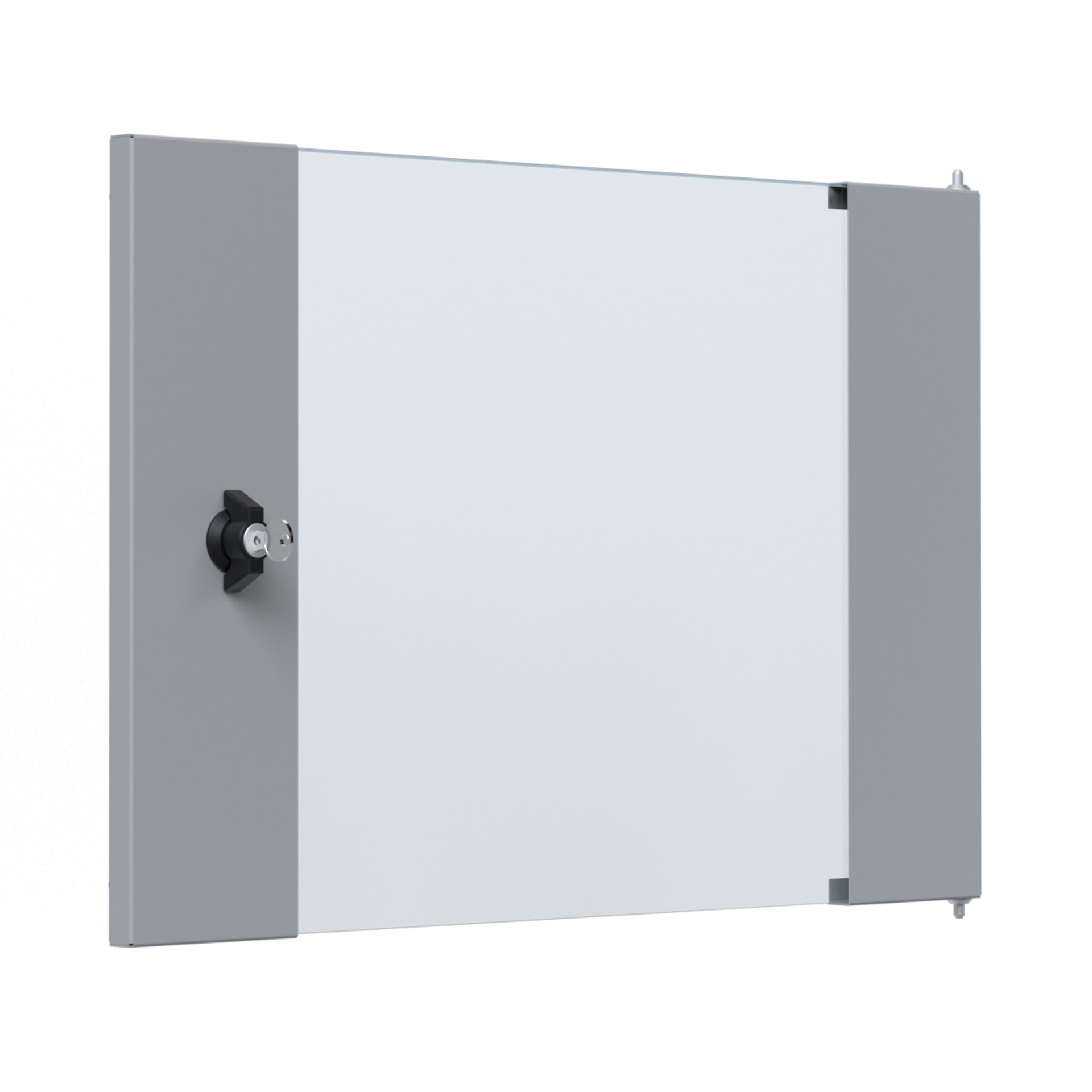 Wall X-Rack Glass door 9U grey RAL7035 3/3