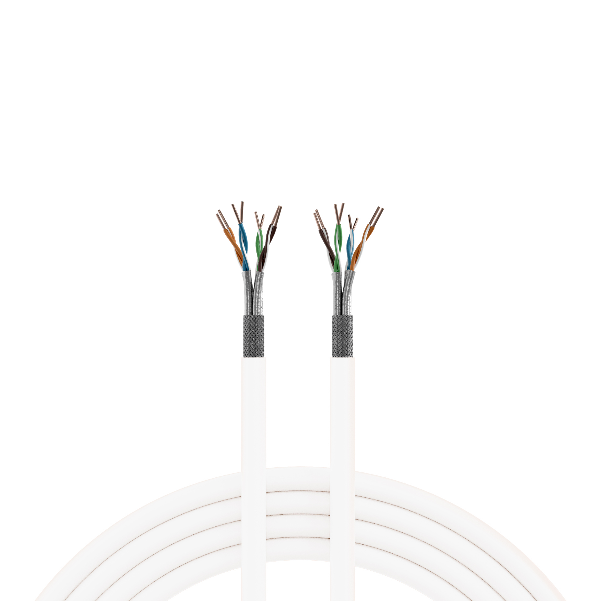 CABLE CAT.6A S/FTP (4X2XAWG23)  LSZH white, 500 Mtr Drum
