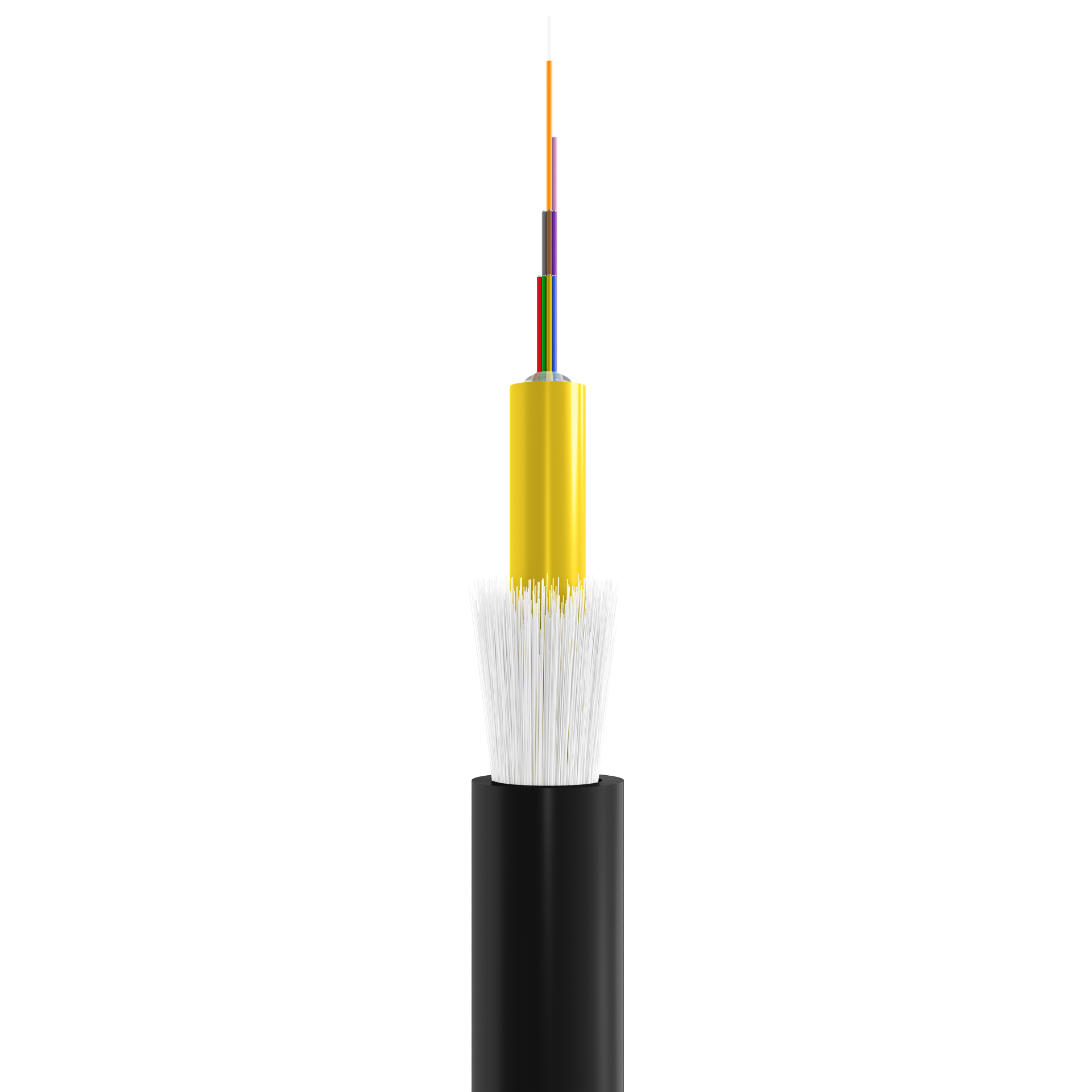 INFRALAN® U-DQ(ZN)BH OM4 12G (1x12) Eca 3000N LSZH black 7.5mm