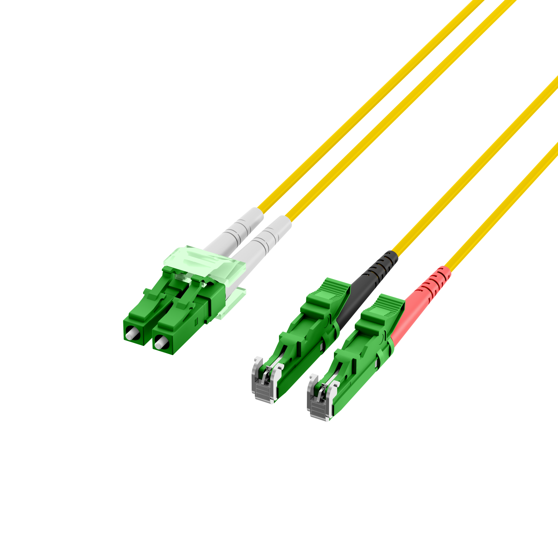 Duplex Patchcable E2000®/APC-LC/APC OS2 3m LSZH 3mm yellow