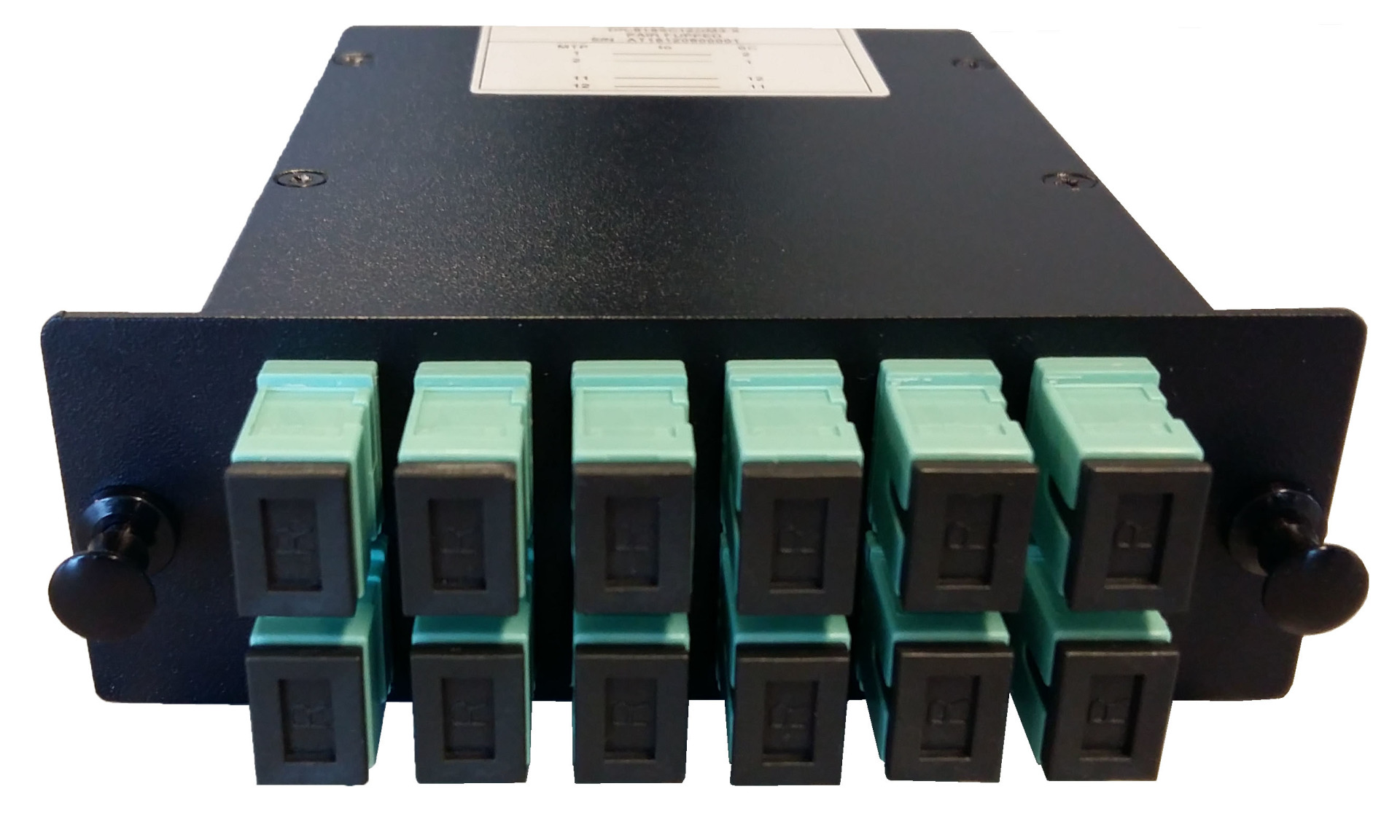 MTP/MPO Cassette SM OS2 1xMPO to 12 SC ,Pol.A (1:1, 2;2)  Blue/black