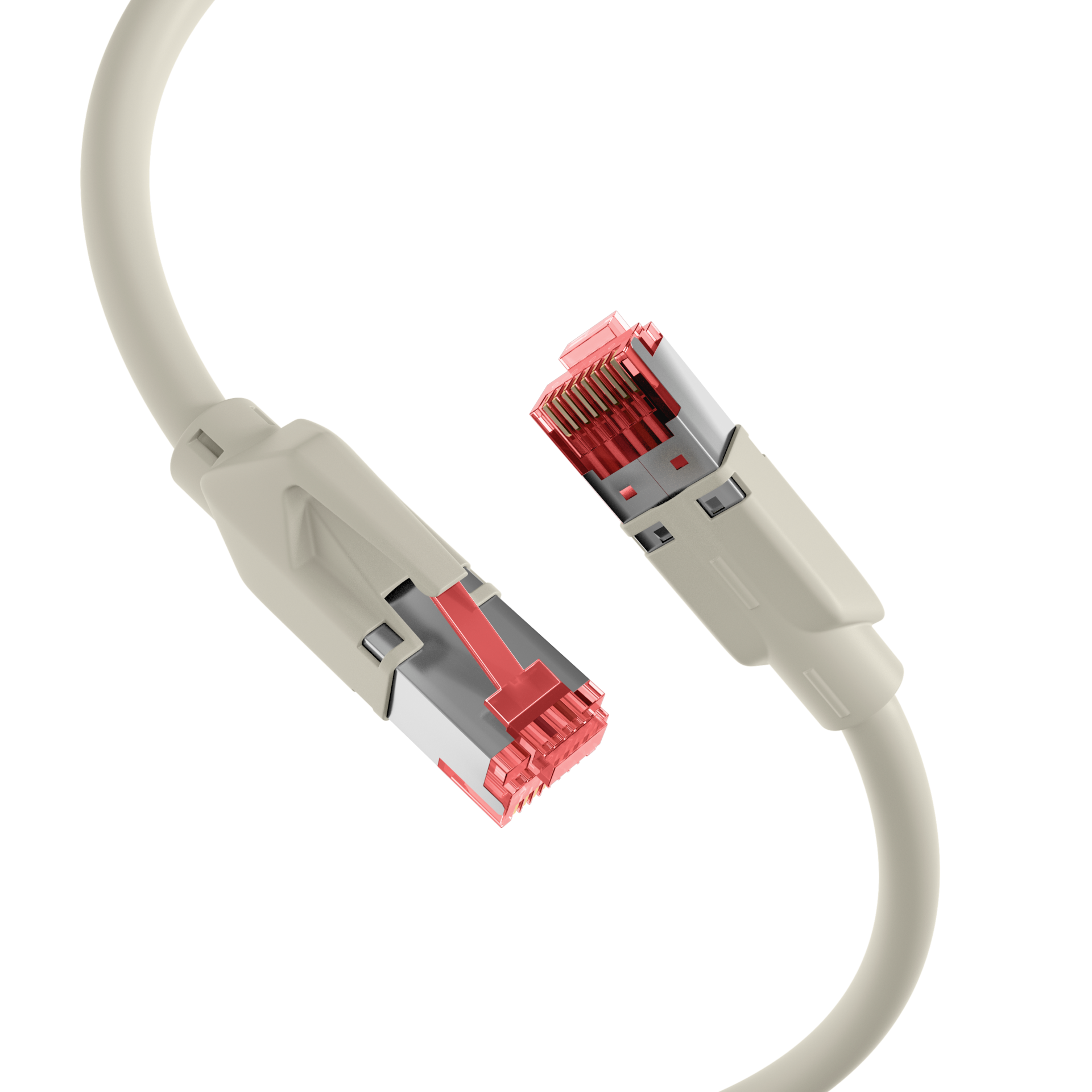 RJ45 Patch Cord Cat.6 S/FTP LSZH Draka UC900 TM21red crossed grey 10m