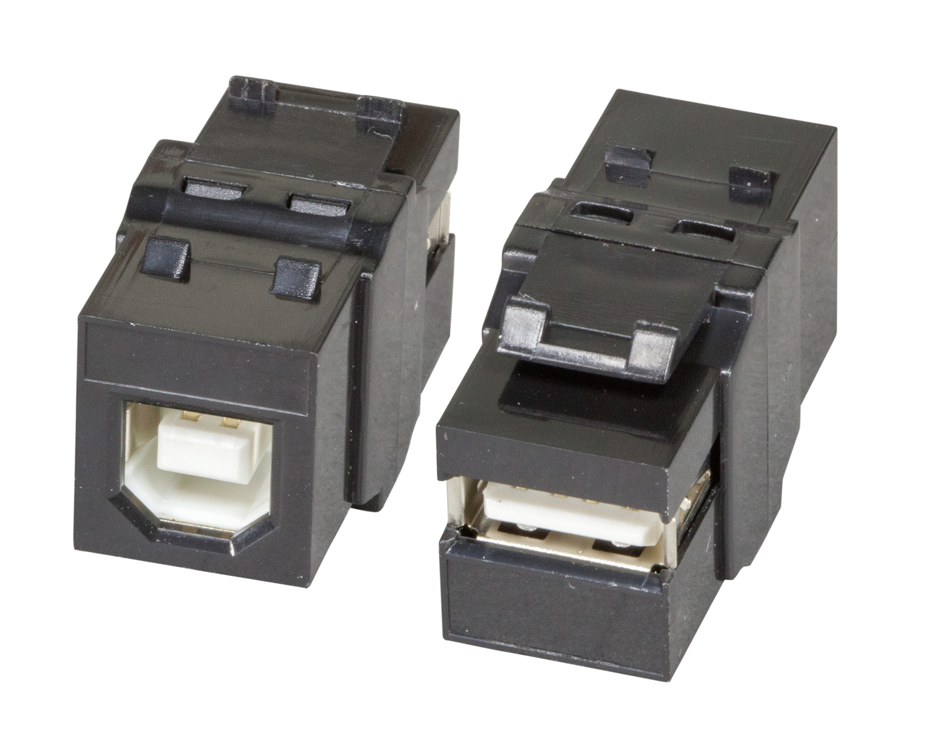 Keystone Snap-In Adapter USB2.0 A - B, black
