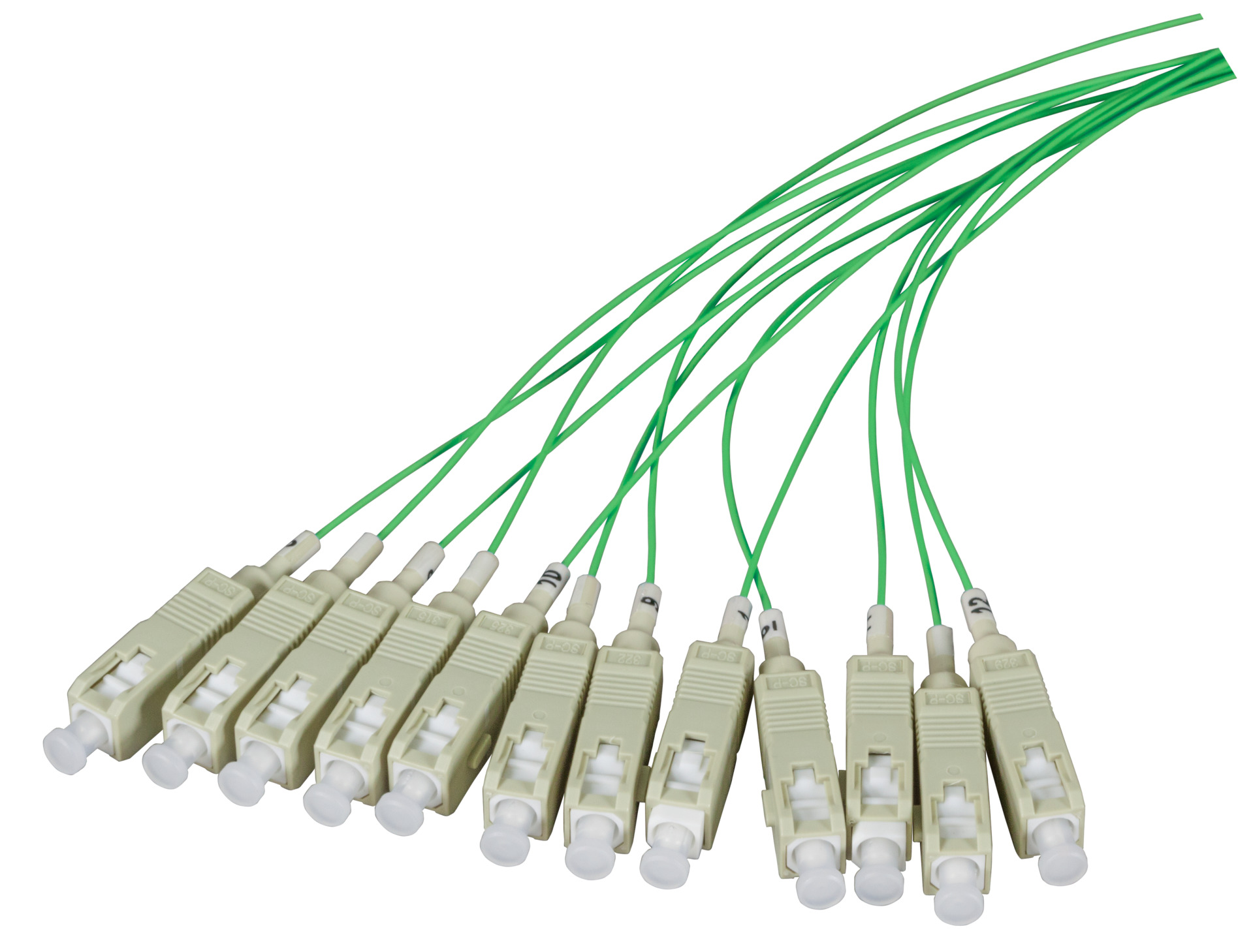 Fiber pigtail SC 50/125µ OM5, lime green, 2m