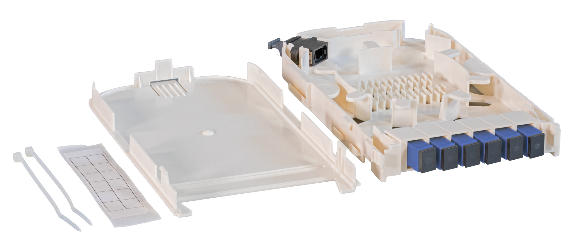 FTTH Module for FTTH-BGT, 6 Port SC with OS2 ceramic adapter