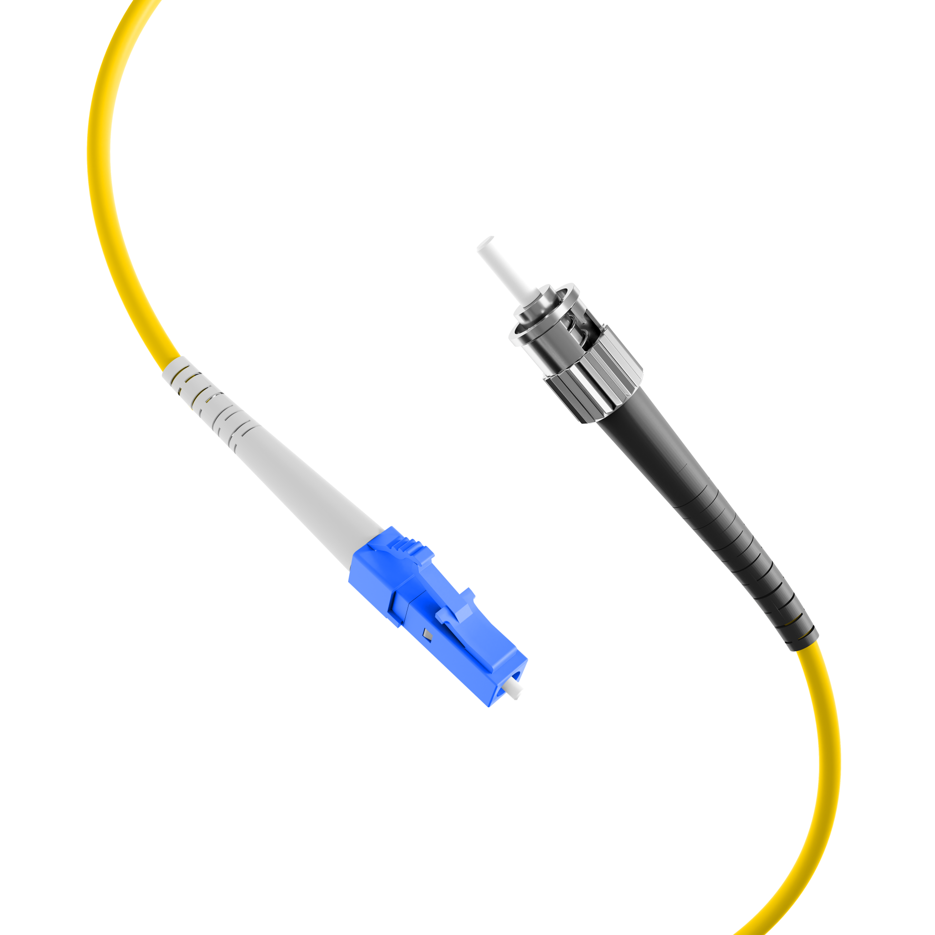 Simplex Fiber Optic Patch Cable LC-ST OS2 5m 3,0mm Yellow 9/125µm