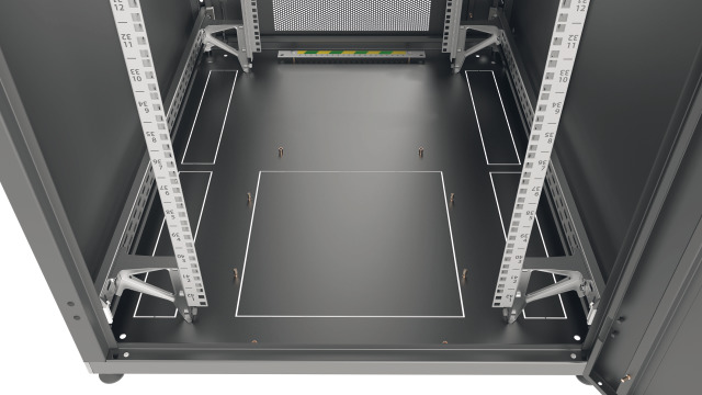 19" Server Cabinet PRO 47U, 800x1200 mm, F+R 2-Part, RAL9005
