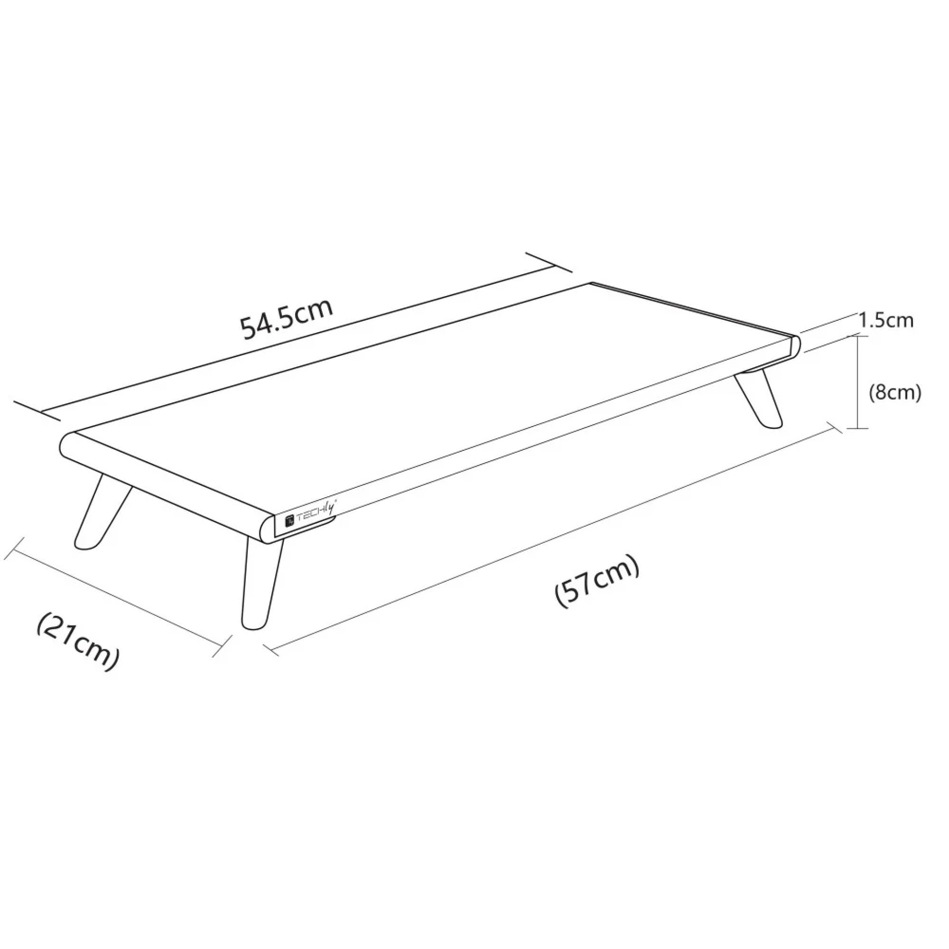 Techly Universal and Ergonomic Monitor Stand