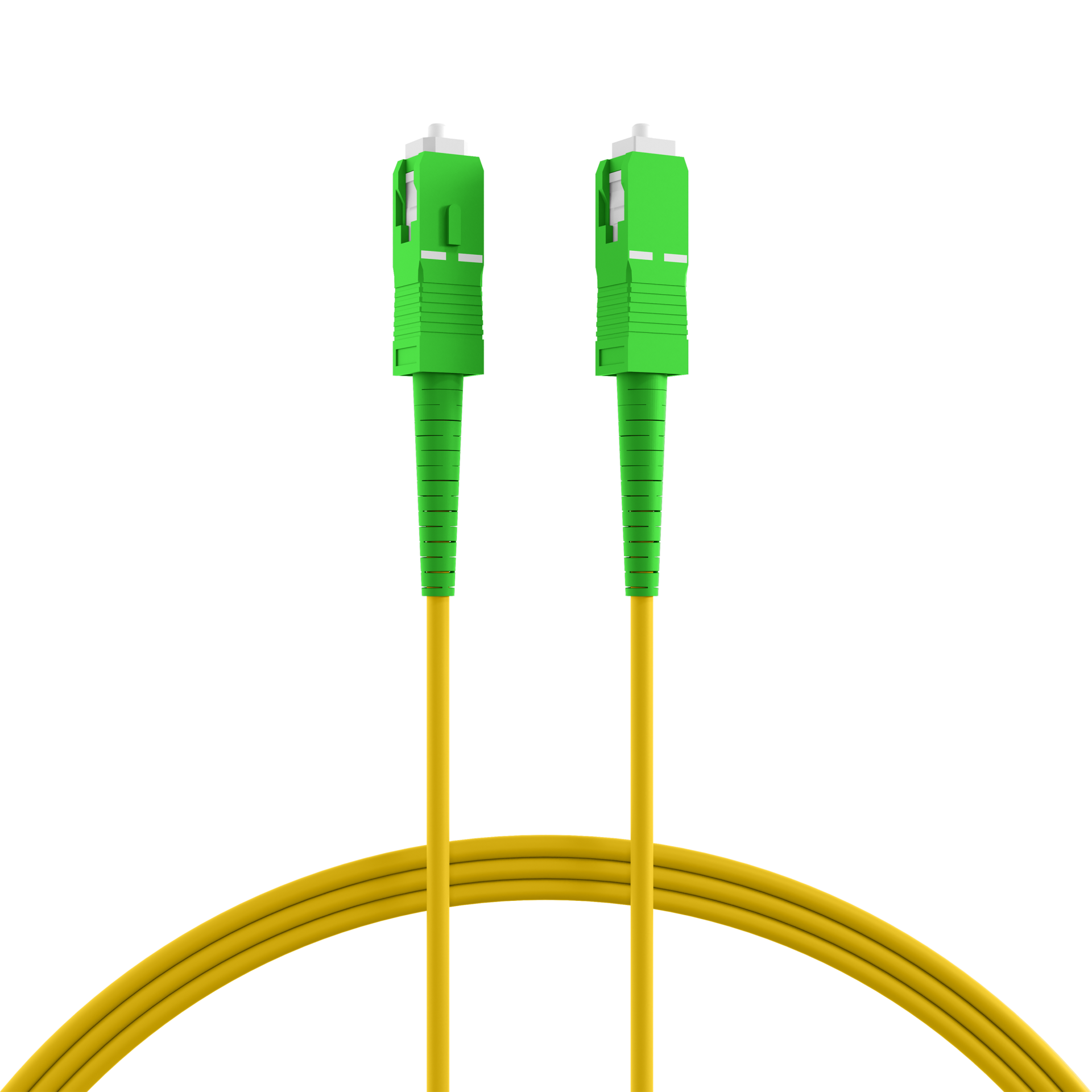 Simplex patch cable SC/APC-SC/APC OS2 G657A2 5m LSZH 3mm yellow