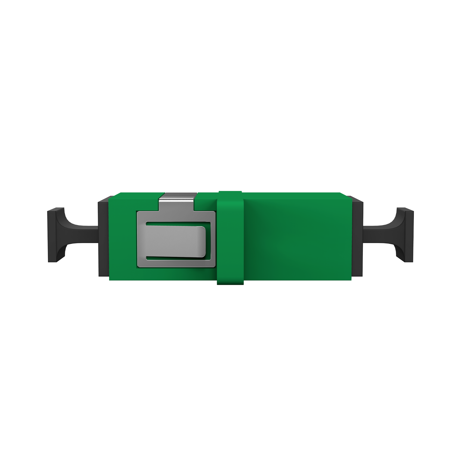 Adapter  SC/APC Simplex OS2 green flangeless