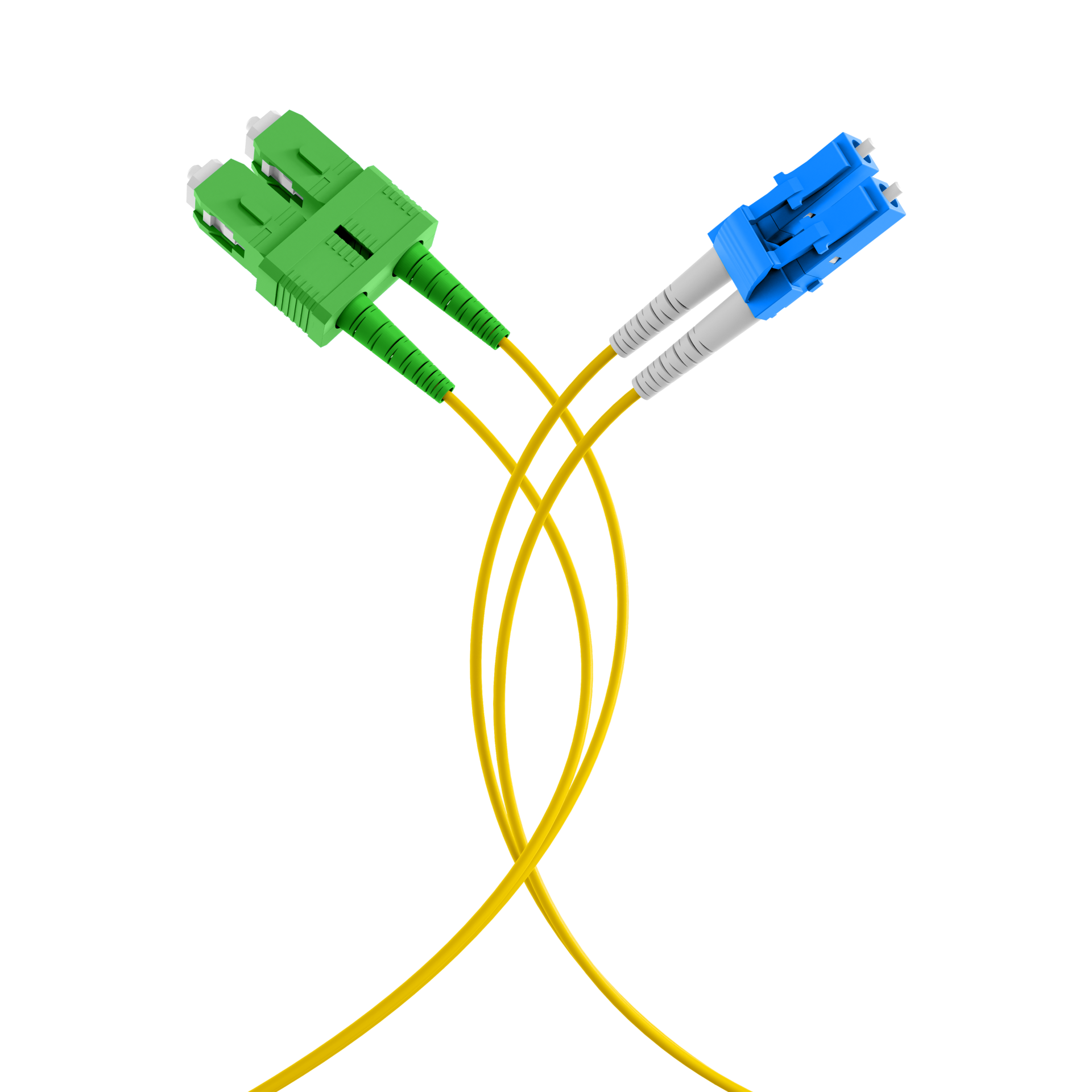 Duplex Patchcable LC-SC/APC OS2 G652D 5m LSZH 2mm yellow