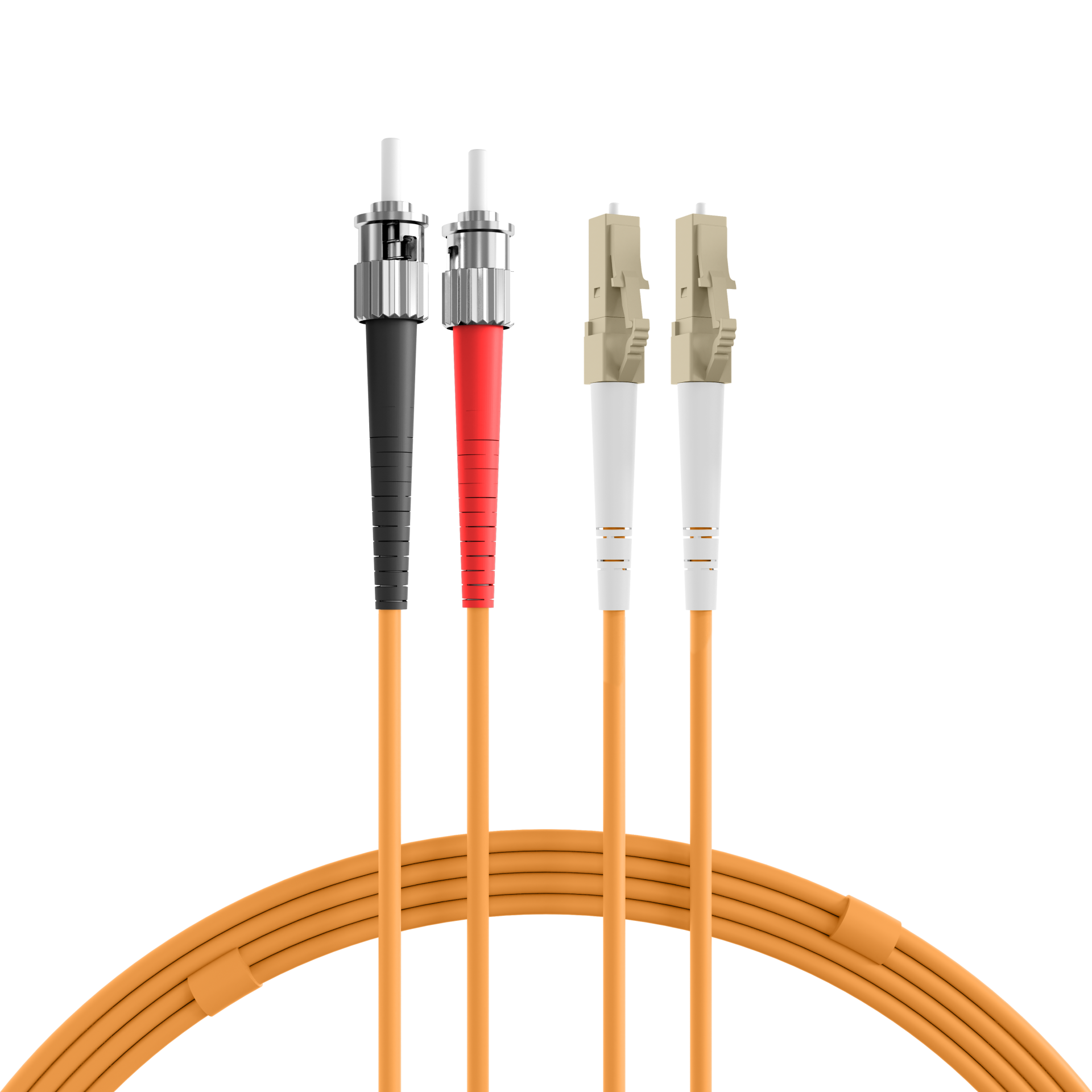 Duplex Patchcable LC-ST OM1 7,5m LSZH 2mm orange