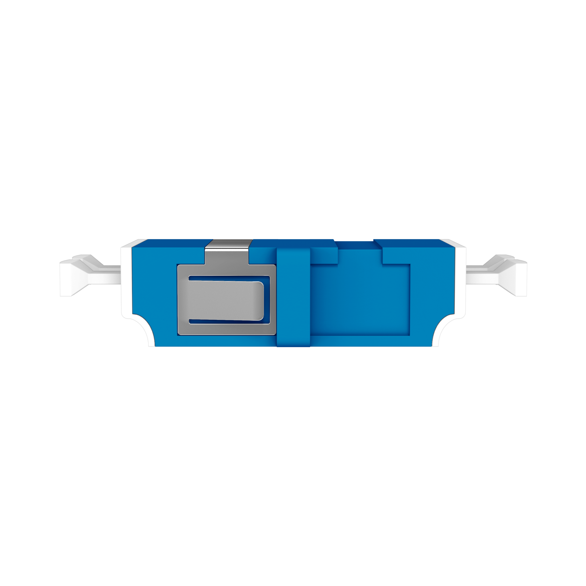Adapter  LC Duplex OS2 blue flangeless