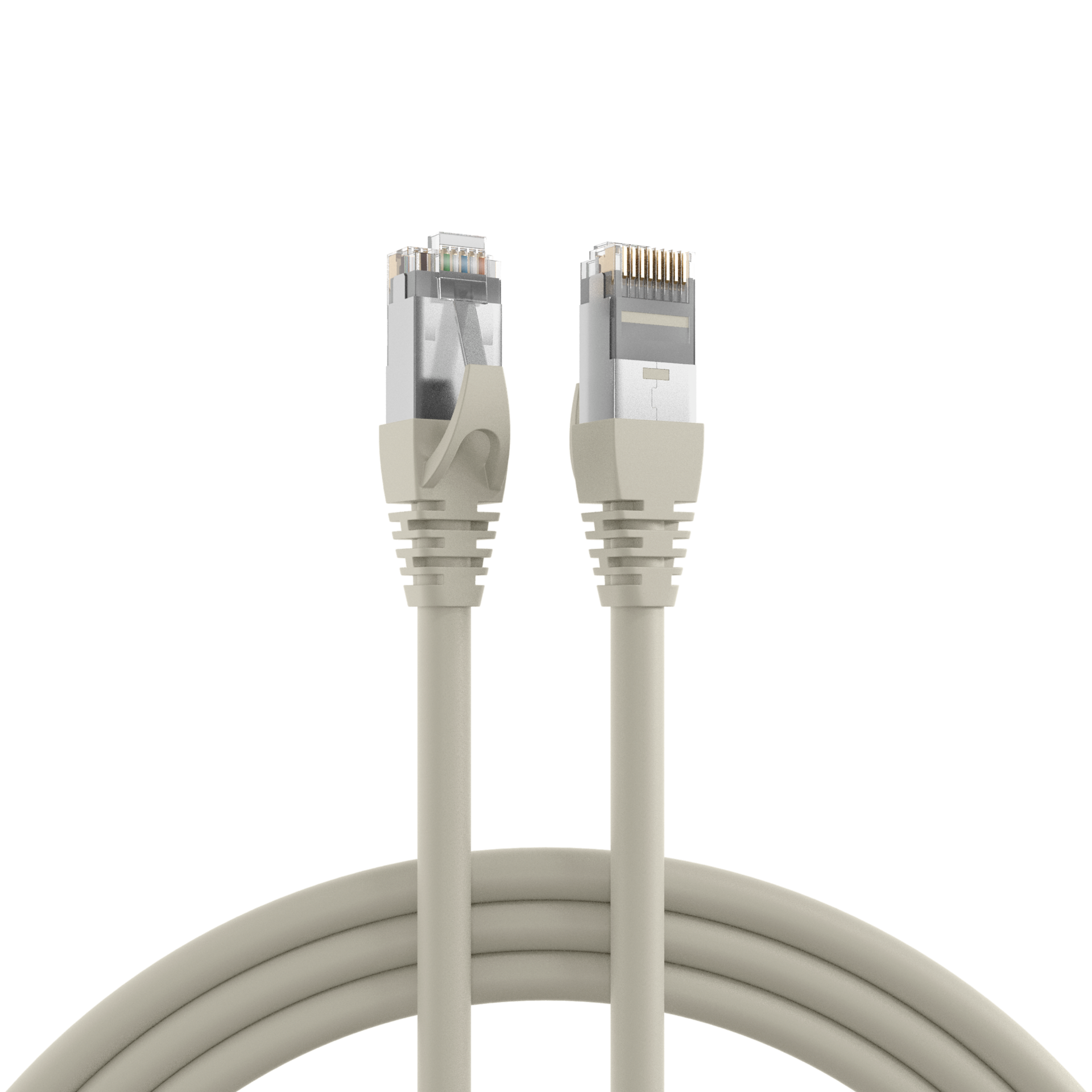 RJ45 Patch Cord Cat.6A  S/FTP PVC UL grey 80m