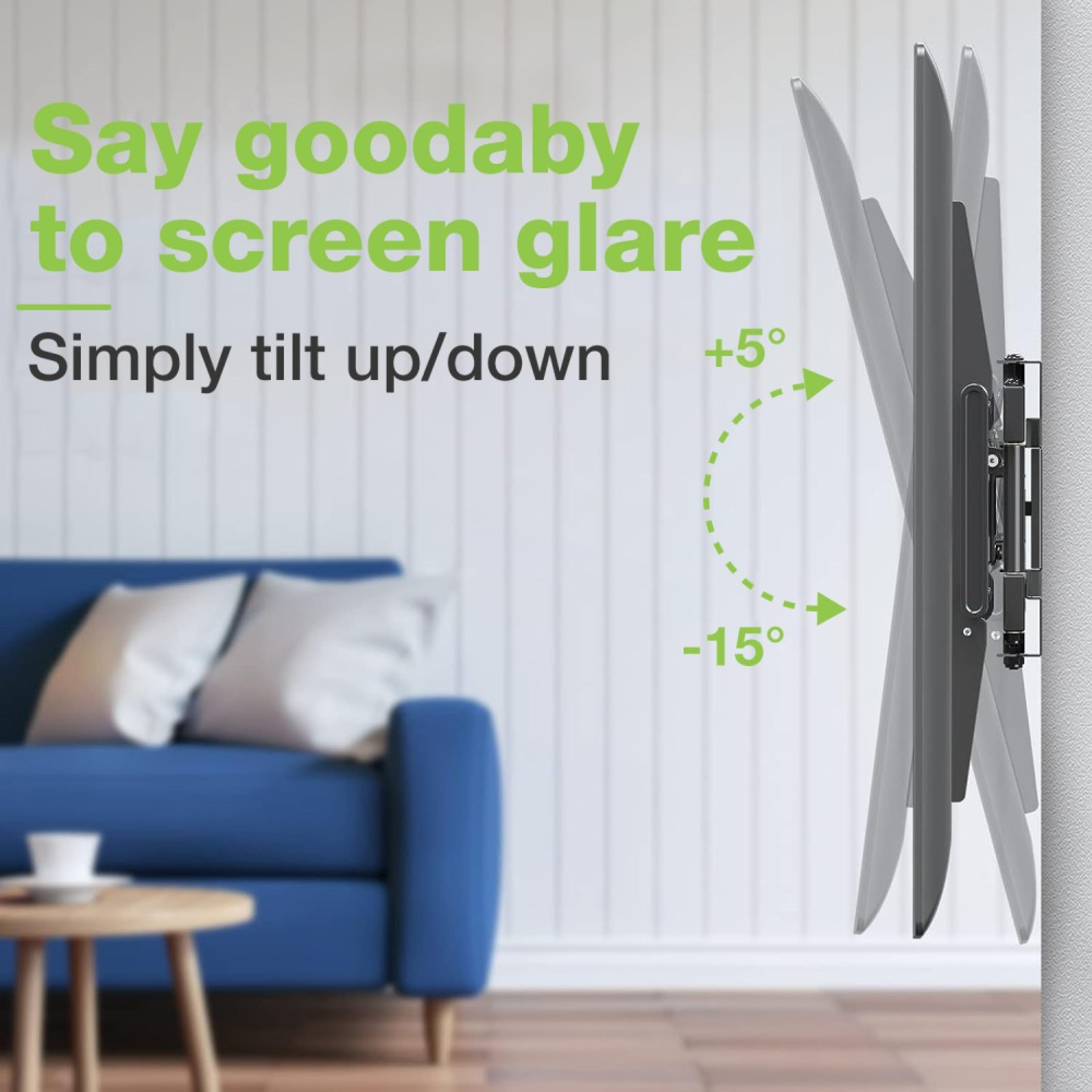 Techly wall bracket with double poor full-motion for 42-75" LCD TV