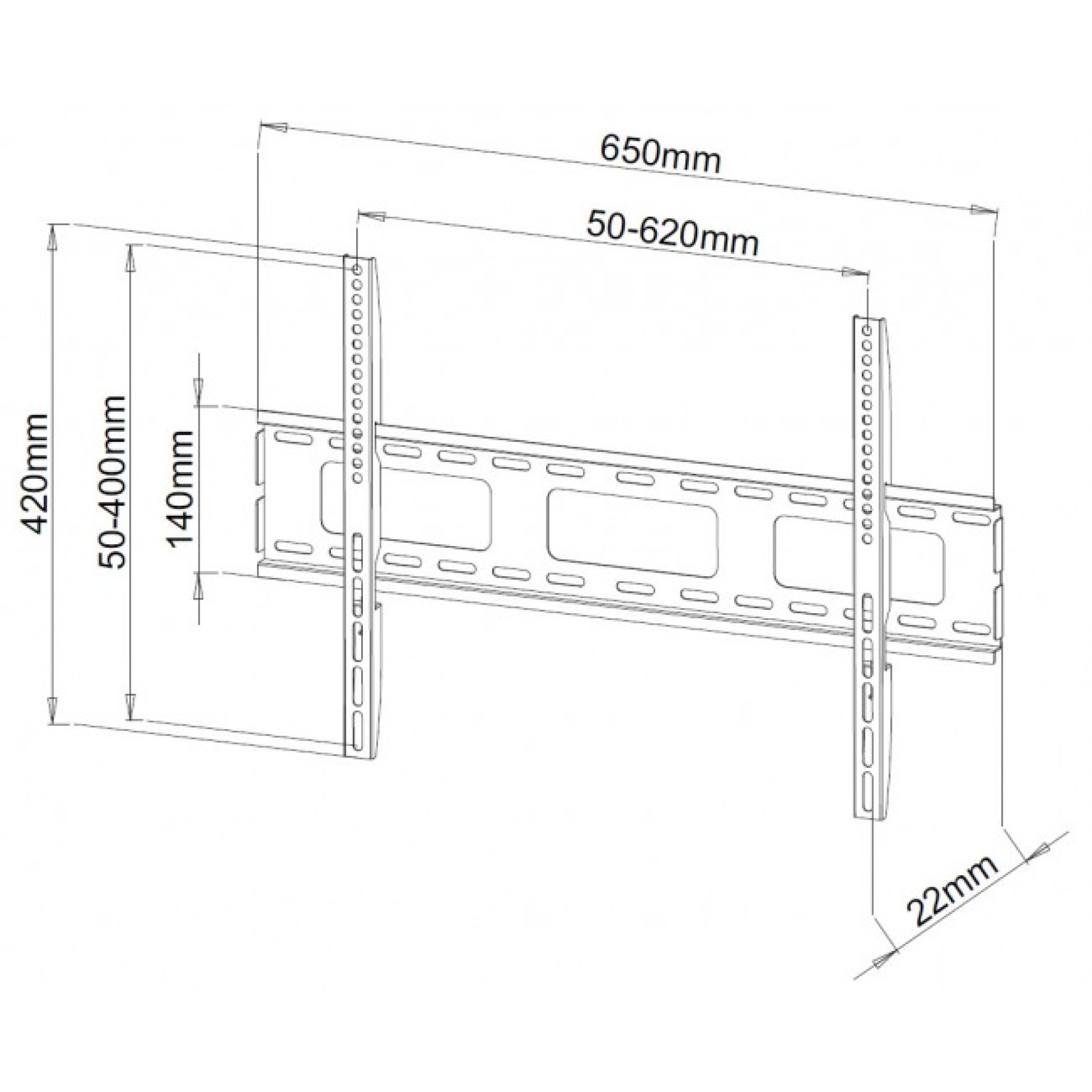 Wall bracket for LCD TV LED 40"-65" ,Ultra slim fix, black