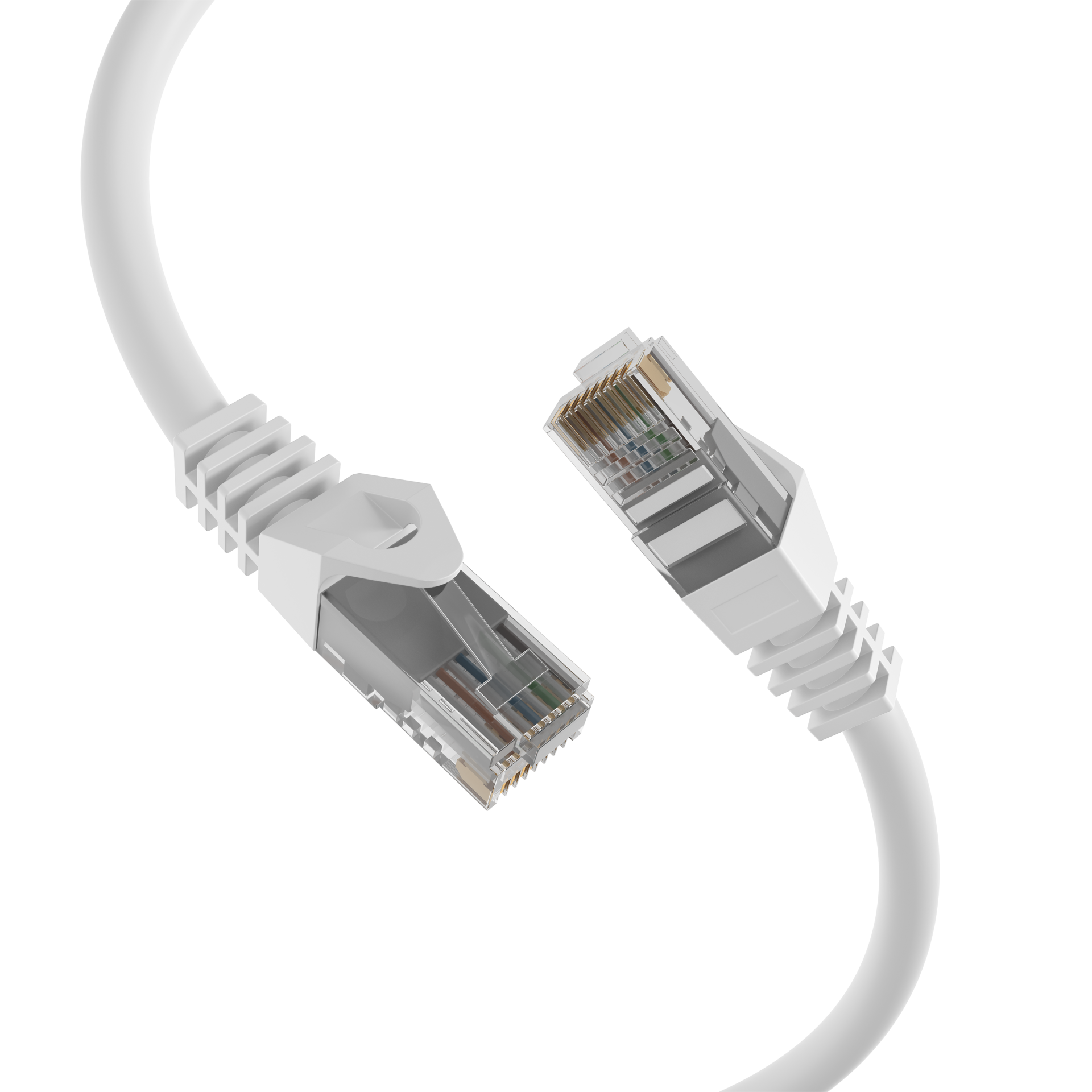 RJ45 Patch Cord Cat.5e U/UTP LSZH CCA AWG24/7 white 0,5m