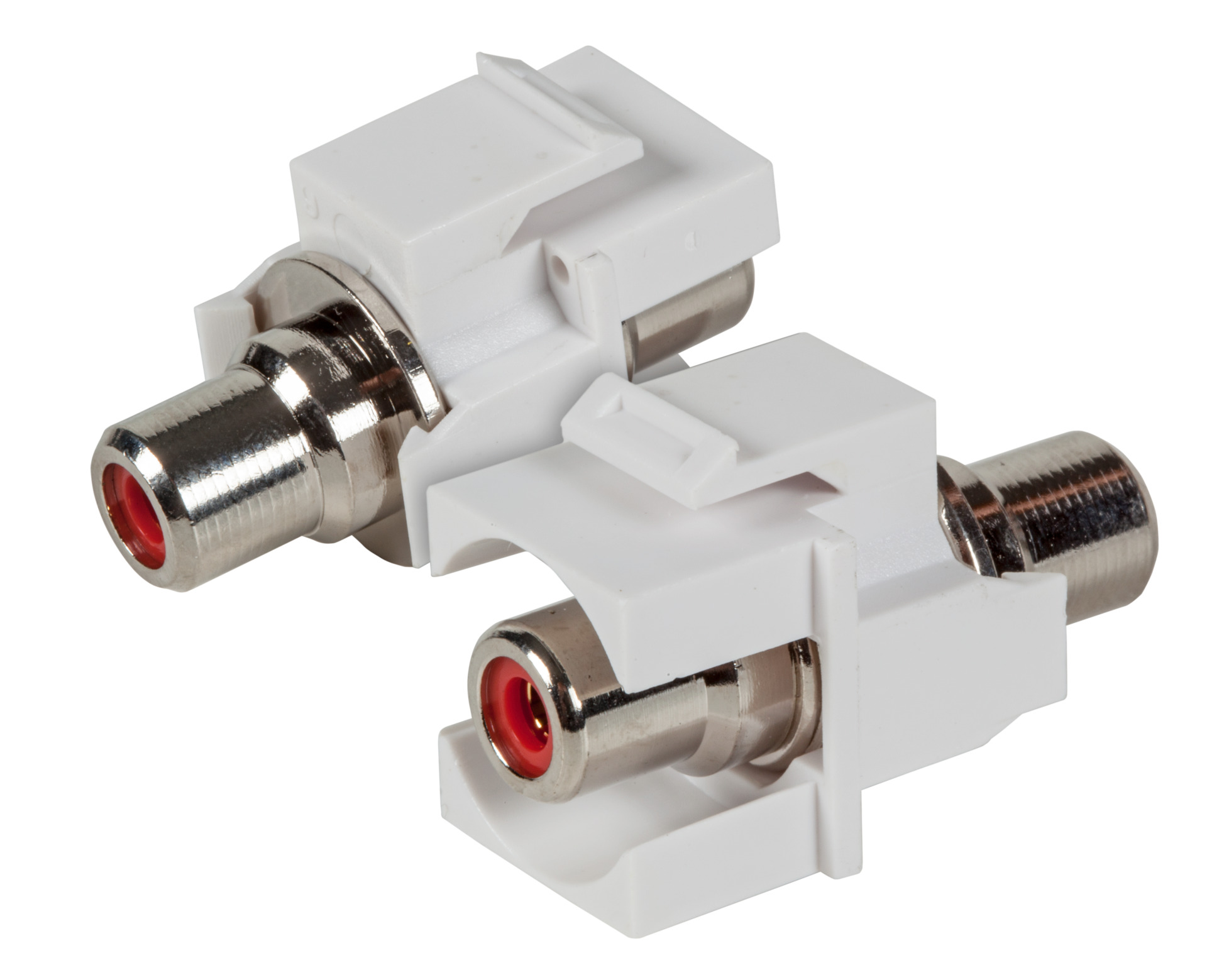 Keystone Snap-In Adapter Cinch white, red ring