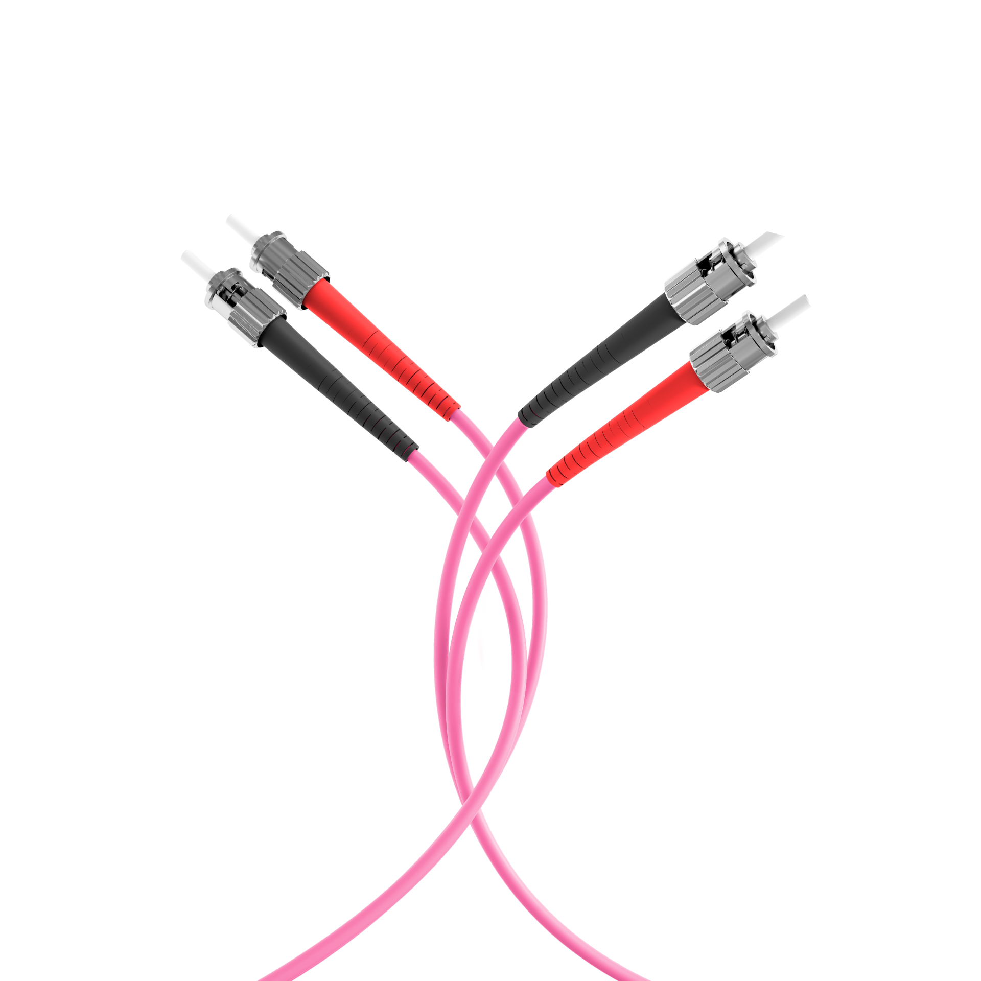 Duplex Patchcable ST-ST OM4 1m LSZH 3mm heatherviolet