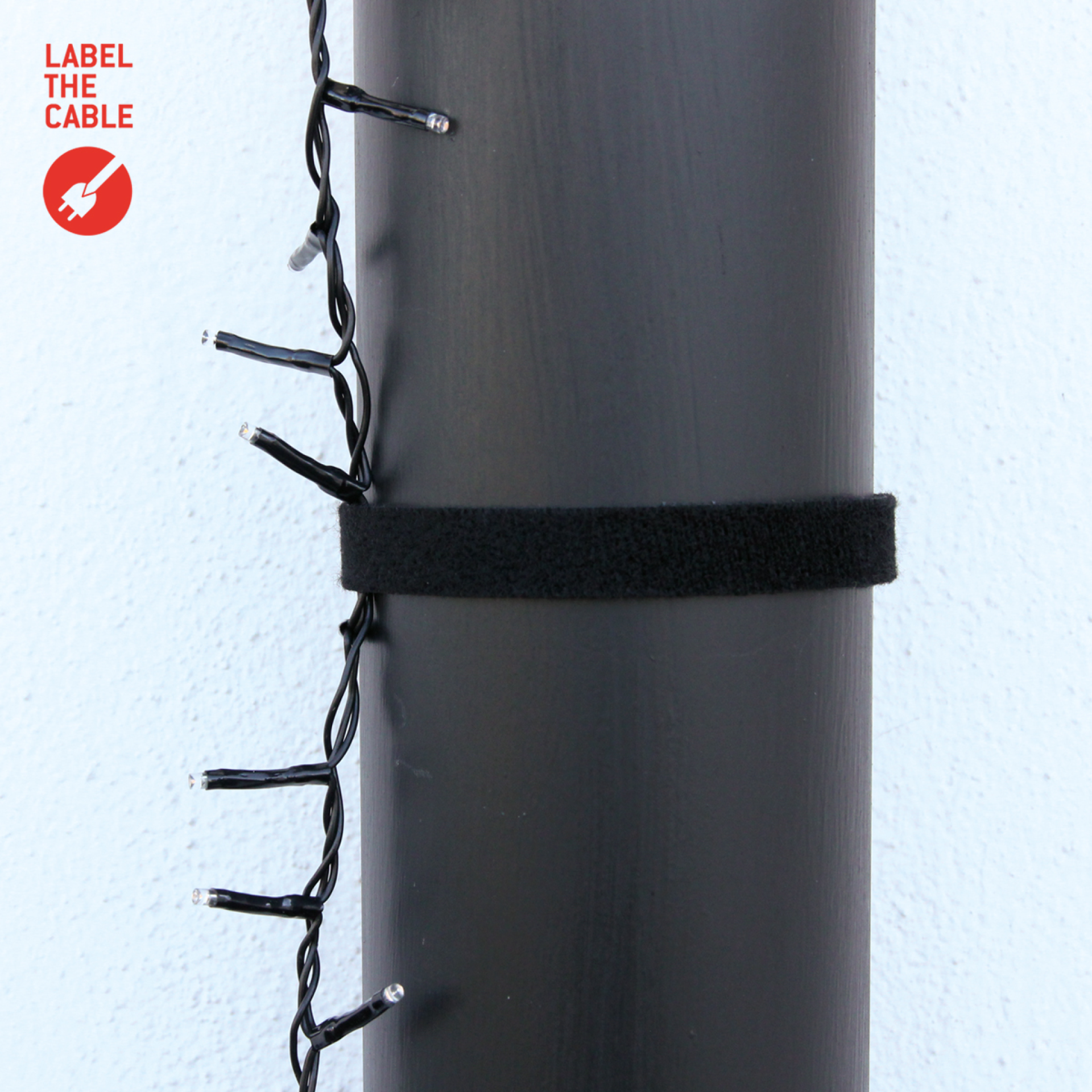 LTC ROLL STRAP, double sided hook and loop roll 3m black