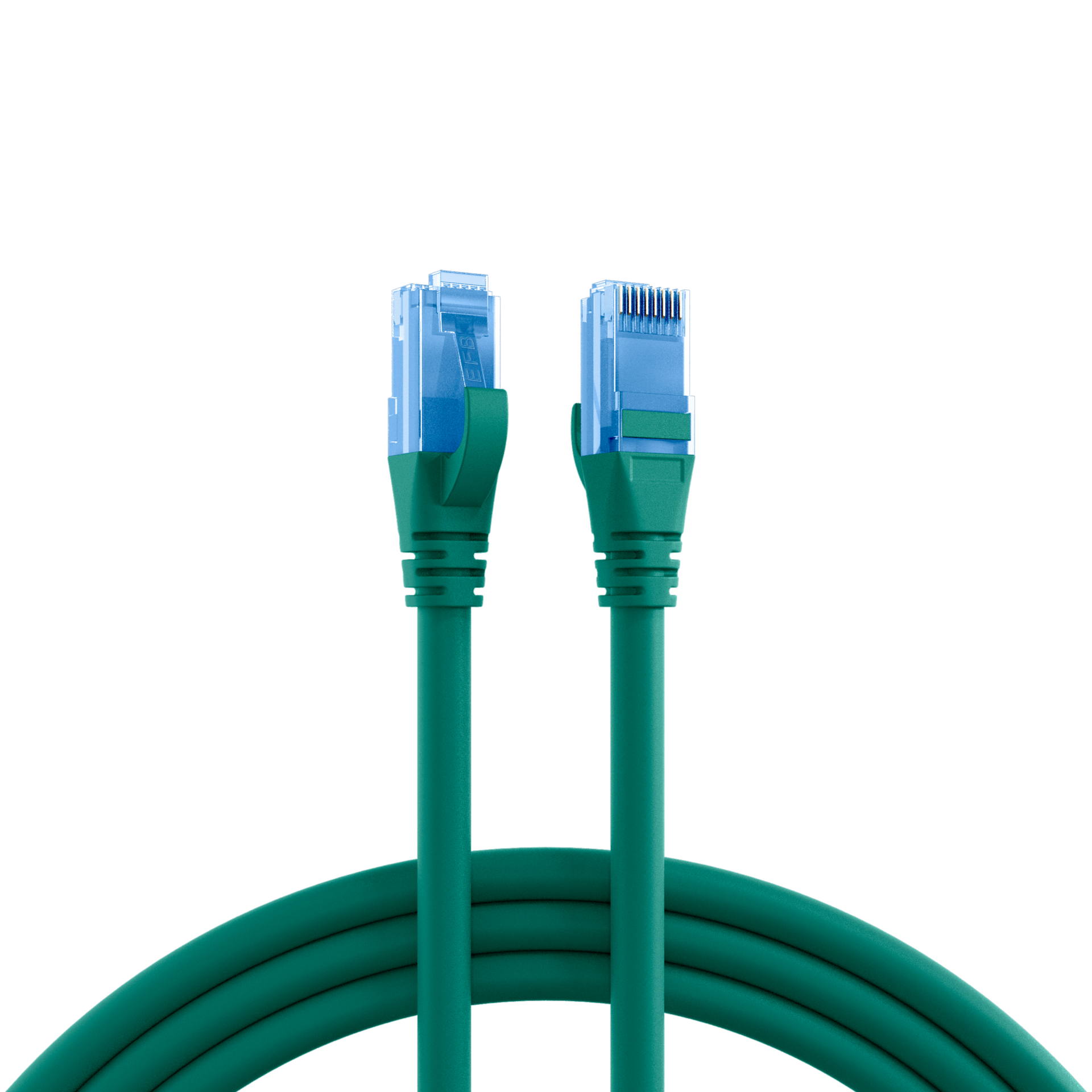 RJ45 Patchkabel Cat.6A U/UTP LSZH  Premium 500MHz grün 0,15m