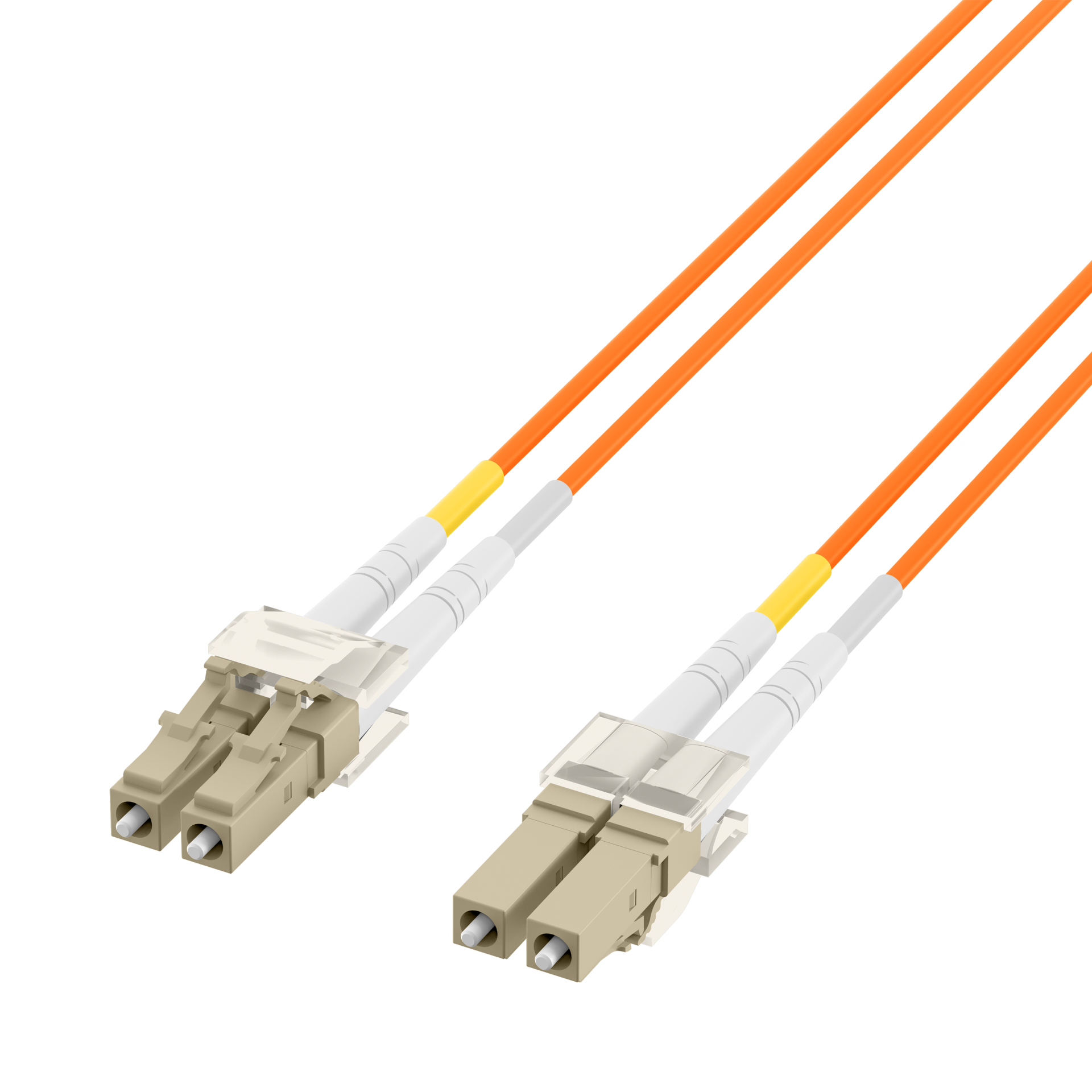Duplex Patchcable Flat-Twin LC-LC OM2 25m LSZH 3x5mm orange