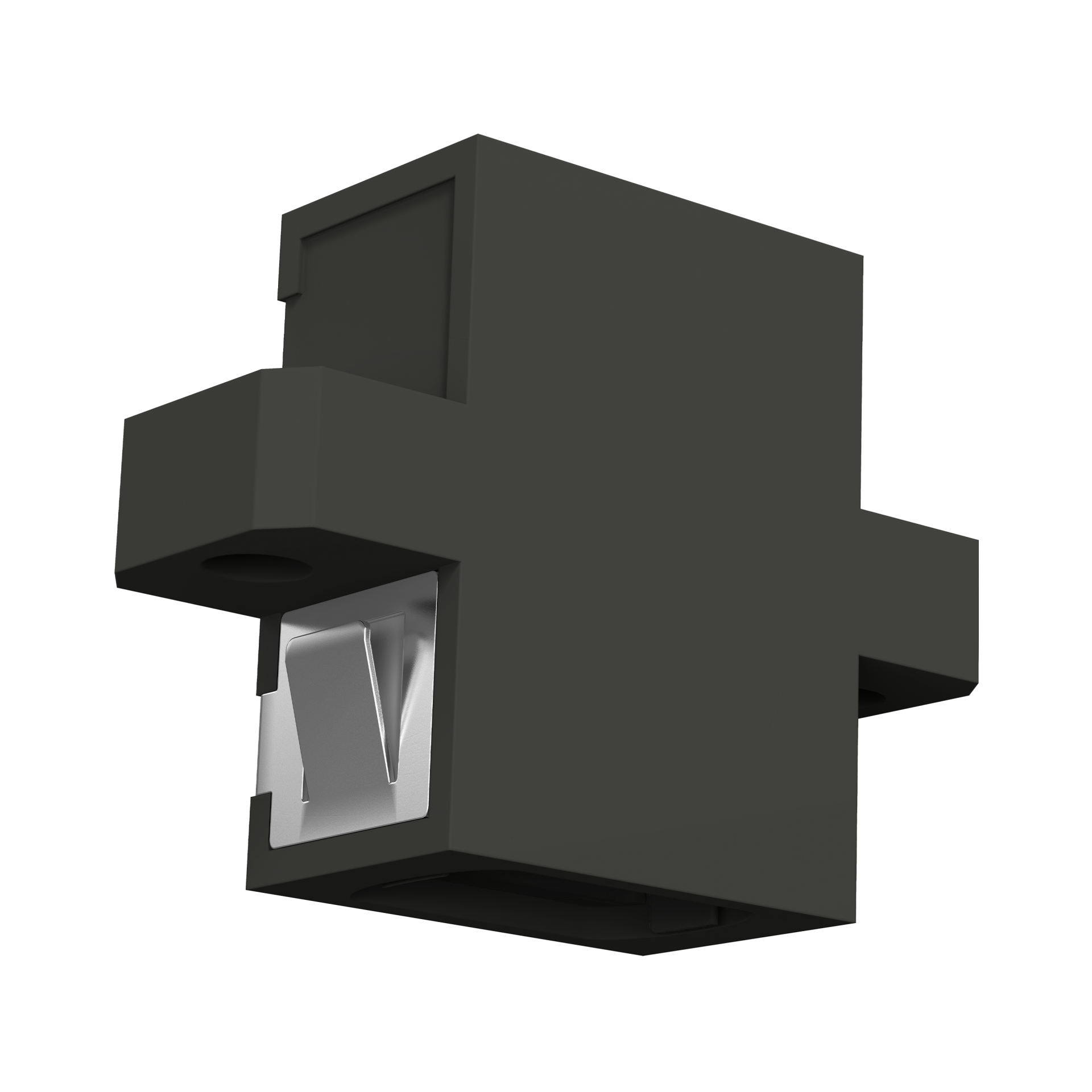 MTP/MPO adapter with flange, codable up/up or up/down