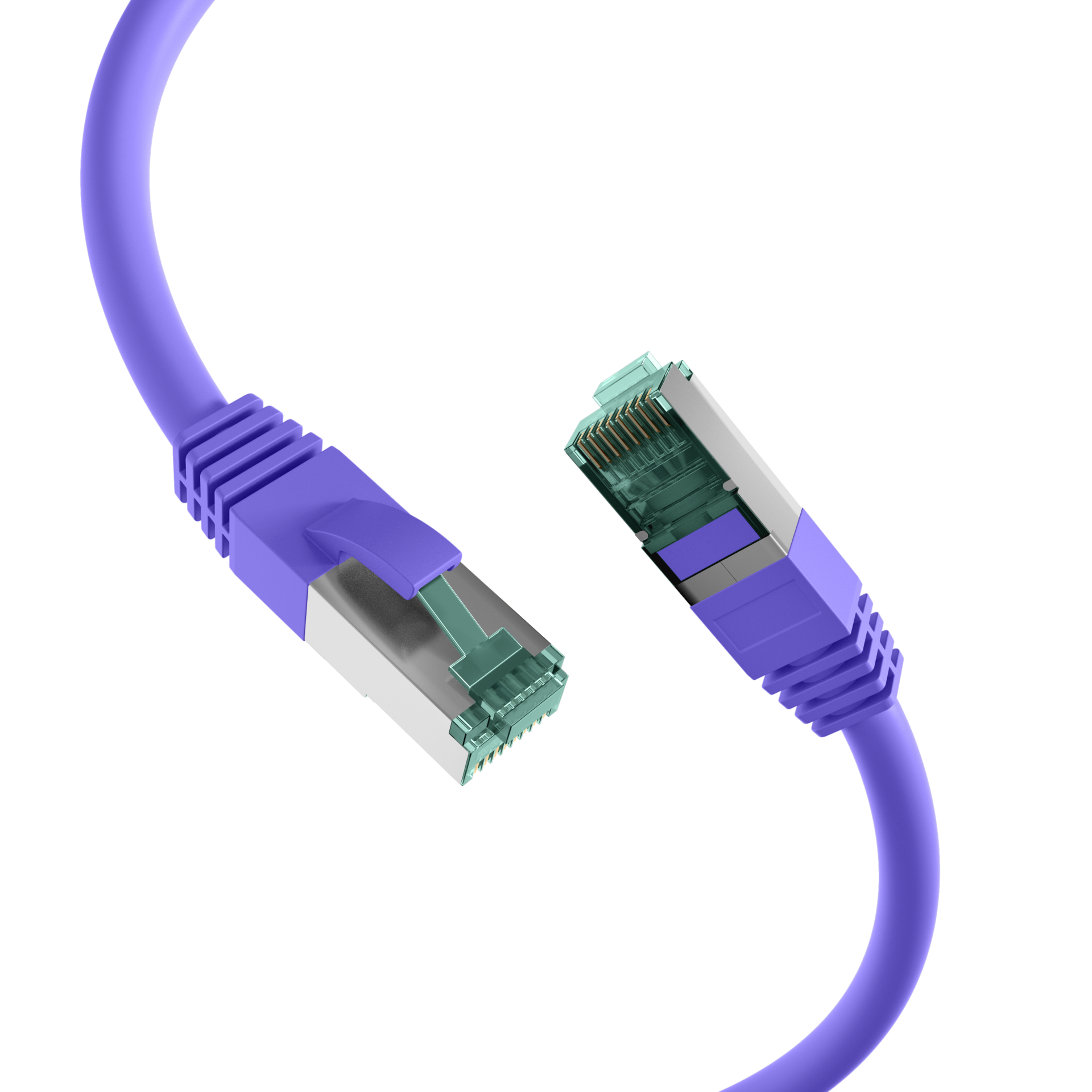 RJ45 Patch Cord Cat.6A S/FTP LSZH violet 50m