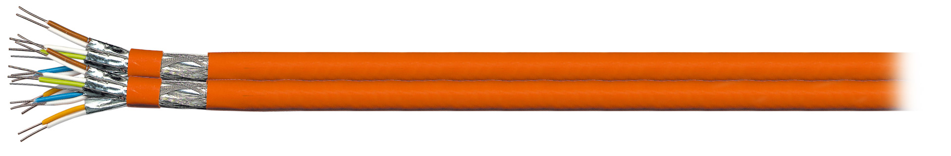 INFRALAN® Cat.7 1000 AWG23, S/FTP 4P CPR Eca orange, 100m