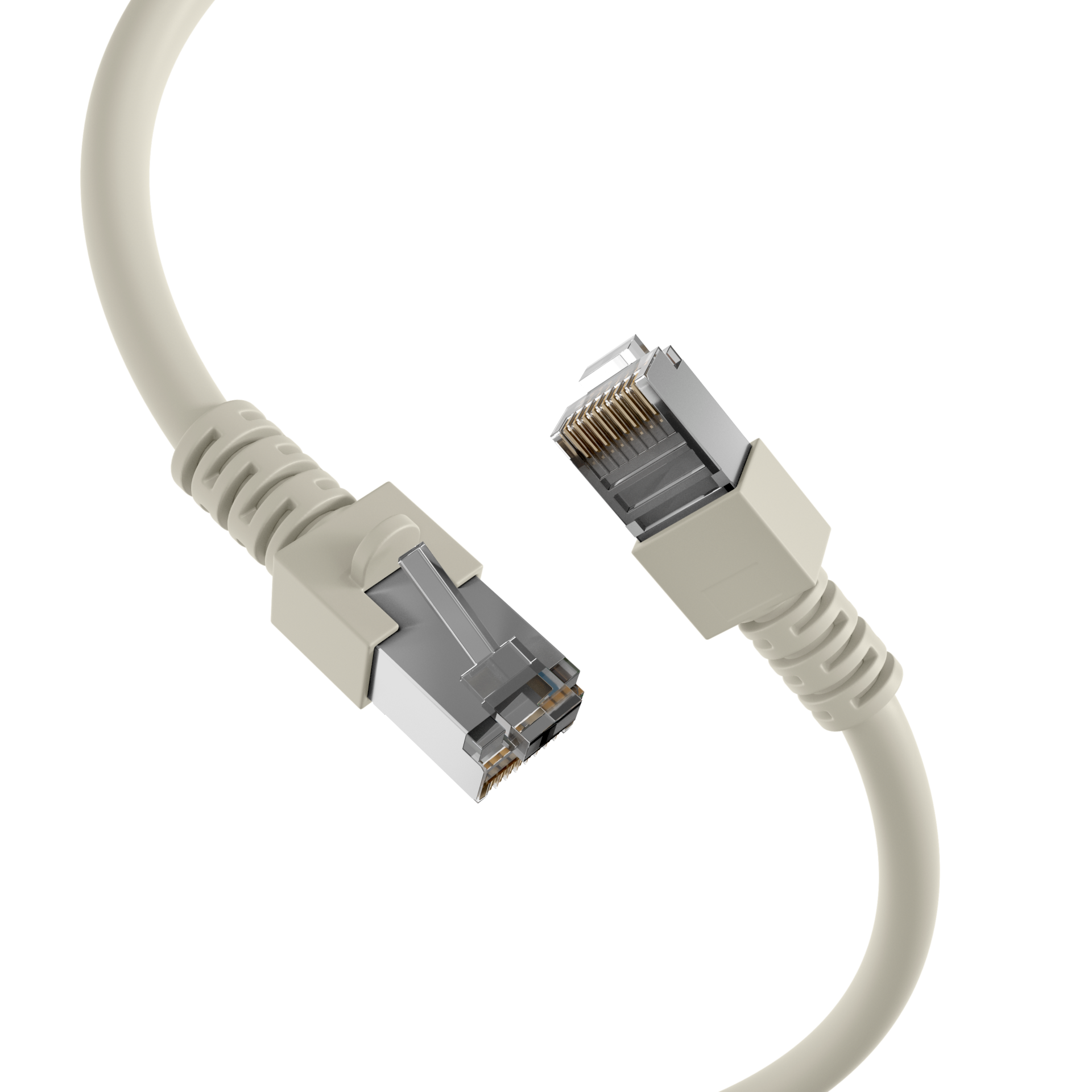 RJ45 Patch Cord Cat.5e SF/UTP PVC CCA grey 0,5m