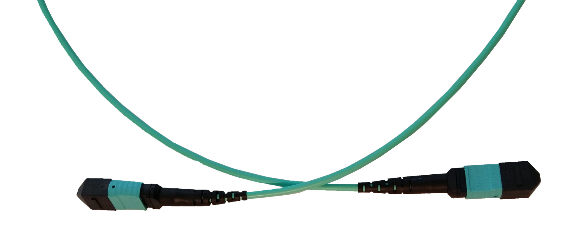 MTP/MPO Trunkcable 12 fiber MM OM3, 12m,Turquise, dobb.jacket OD=4,5mm 