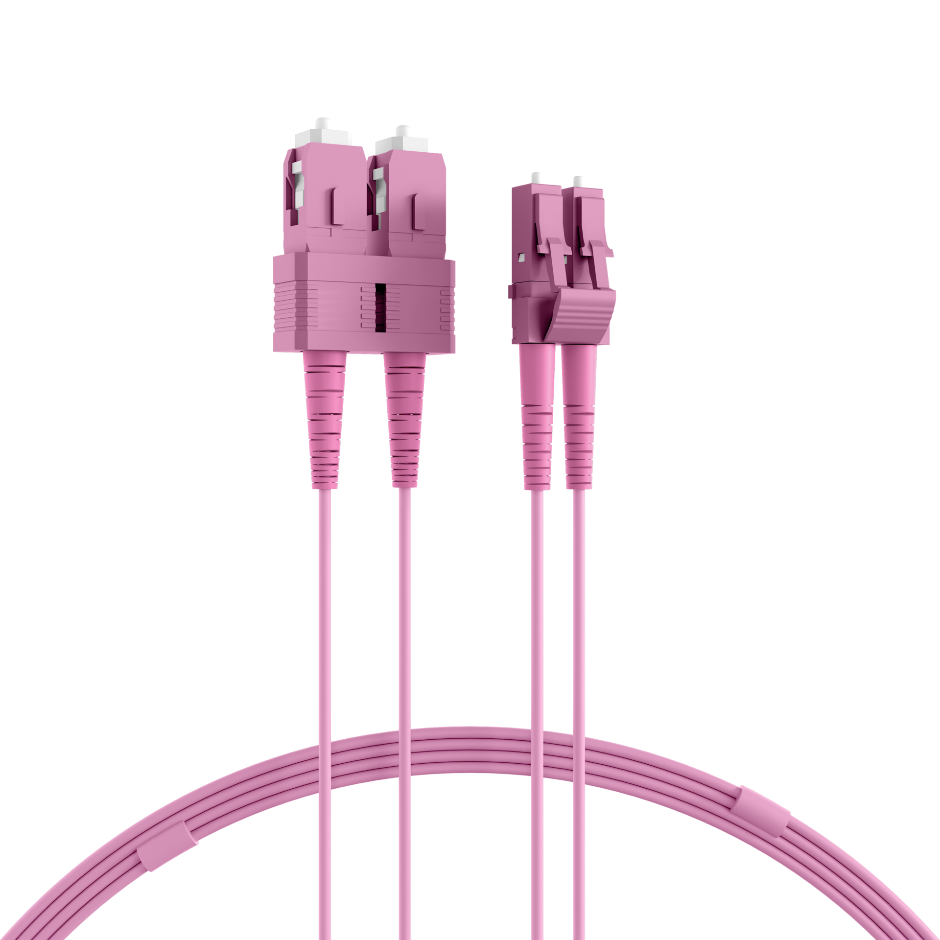 Duplex Patchcable LC-SC OM4 5m LSZH 1,2mm heatherviolet