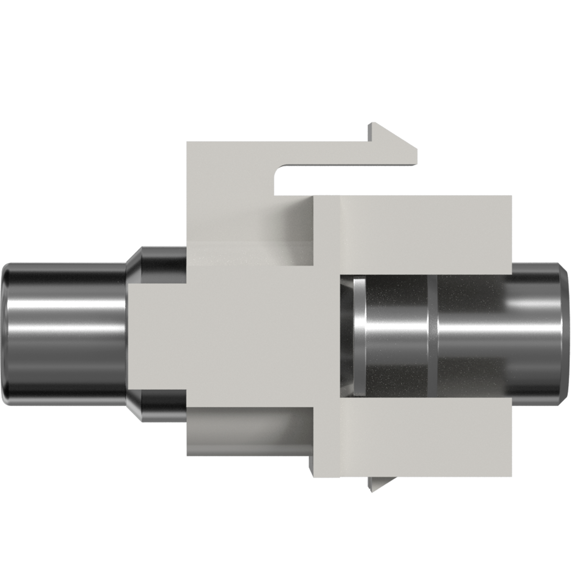 Keystone Einbauadapter Cinch weiß, roter Ring