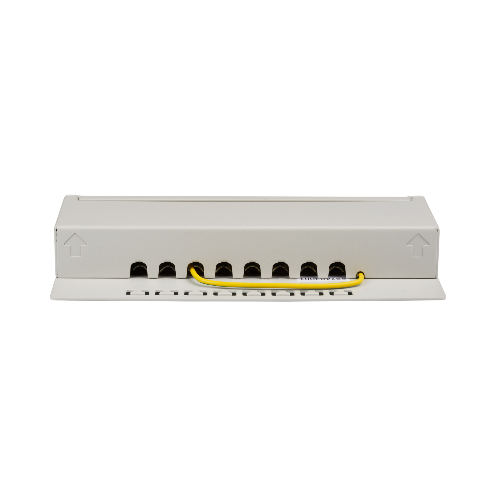 Mini-Patchpanel STP 8xRJ45 Cat.6A, 10“ 1U, RAL7035 grey