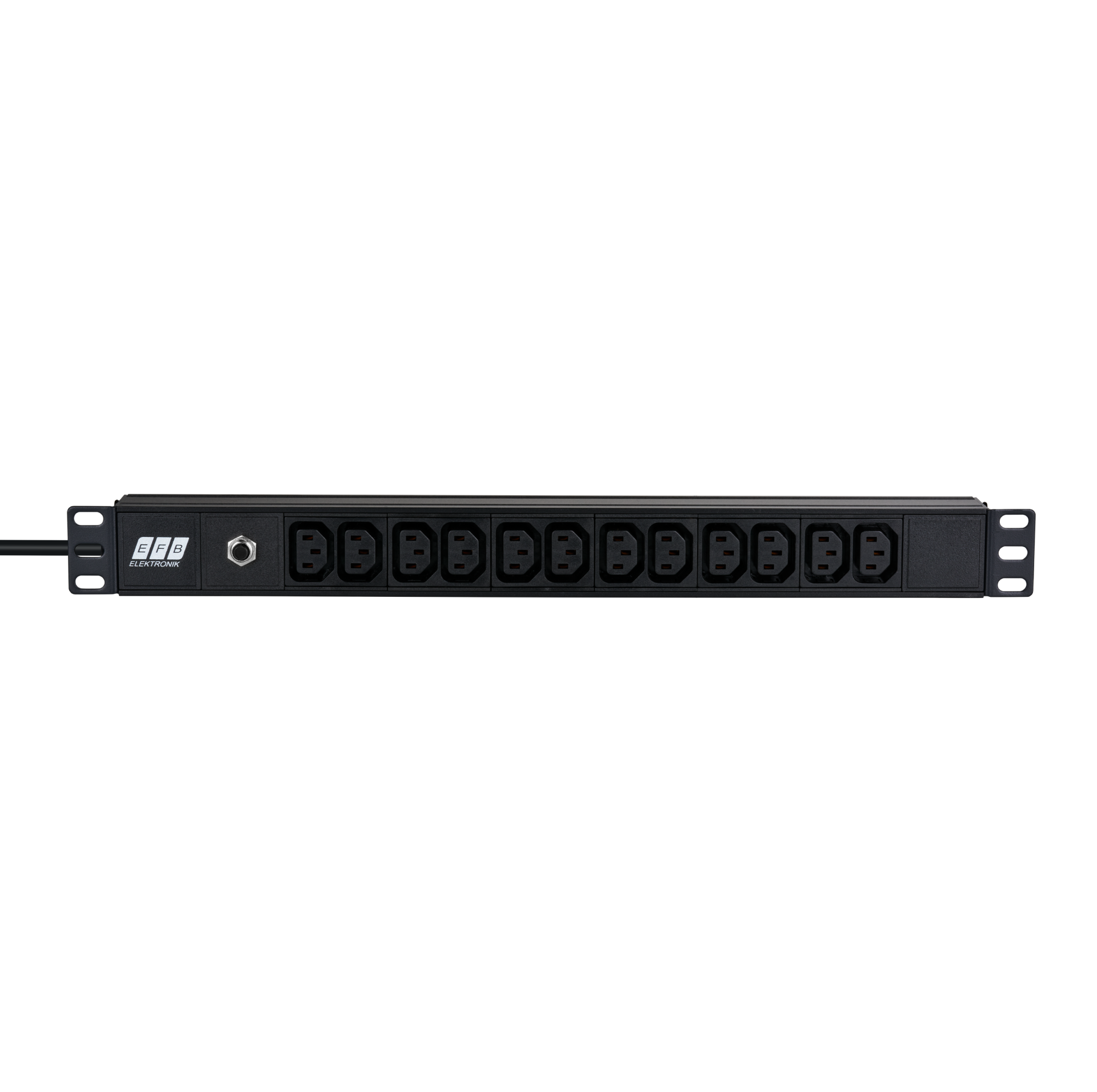 19“ 1U Socket Strip,12 x C13 without Switch, Cable C14