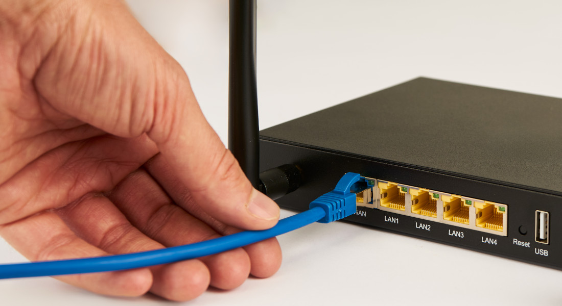 Blåt Cat.8.1-patchkabel med skærmede RJ45-stik - netværkskabel til højhastighedsdataoverførsel i datacentre