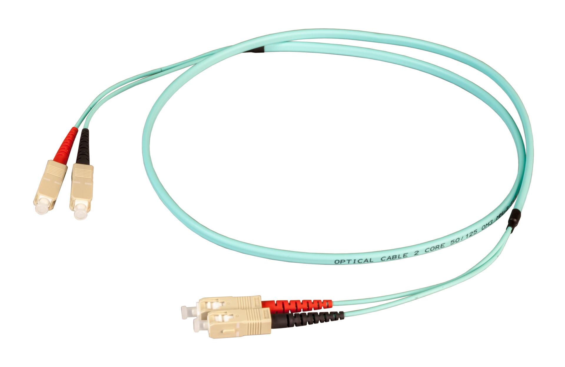 Duplex Patchcable Flat-Twin SC-SC OM3 20m LSZH 3x5mm aqua