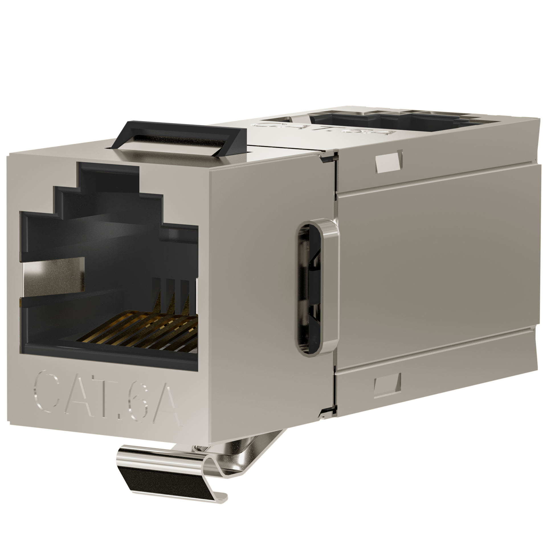 Keystone Snap-In Adapter RJ45 STP, Cat.6A, 90° access