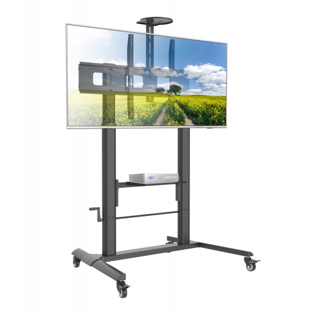TV Trolley for LCD LED TV 52-110", Shelf, Black