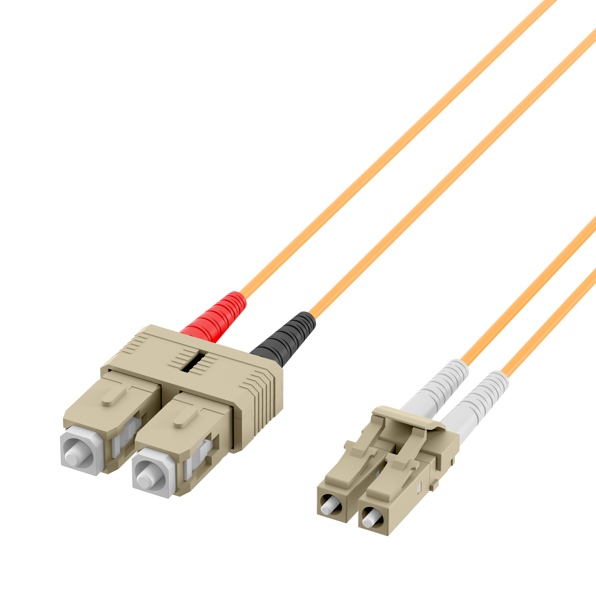 Duplex Patchcable LC-SC OM2 0,5m LSZH 2mm orange