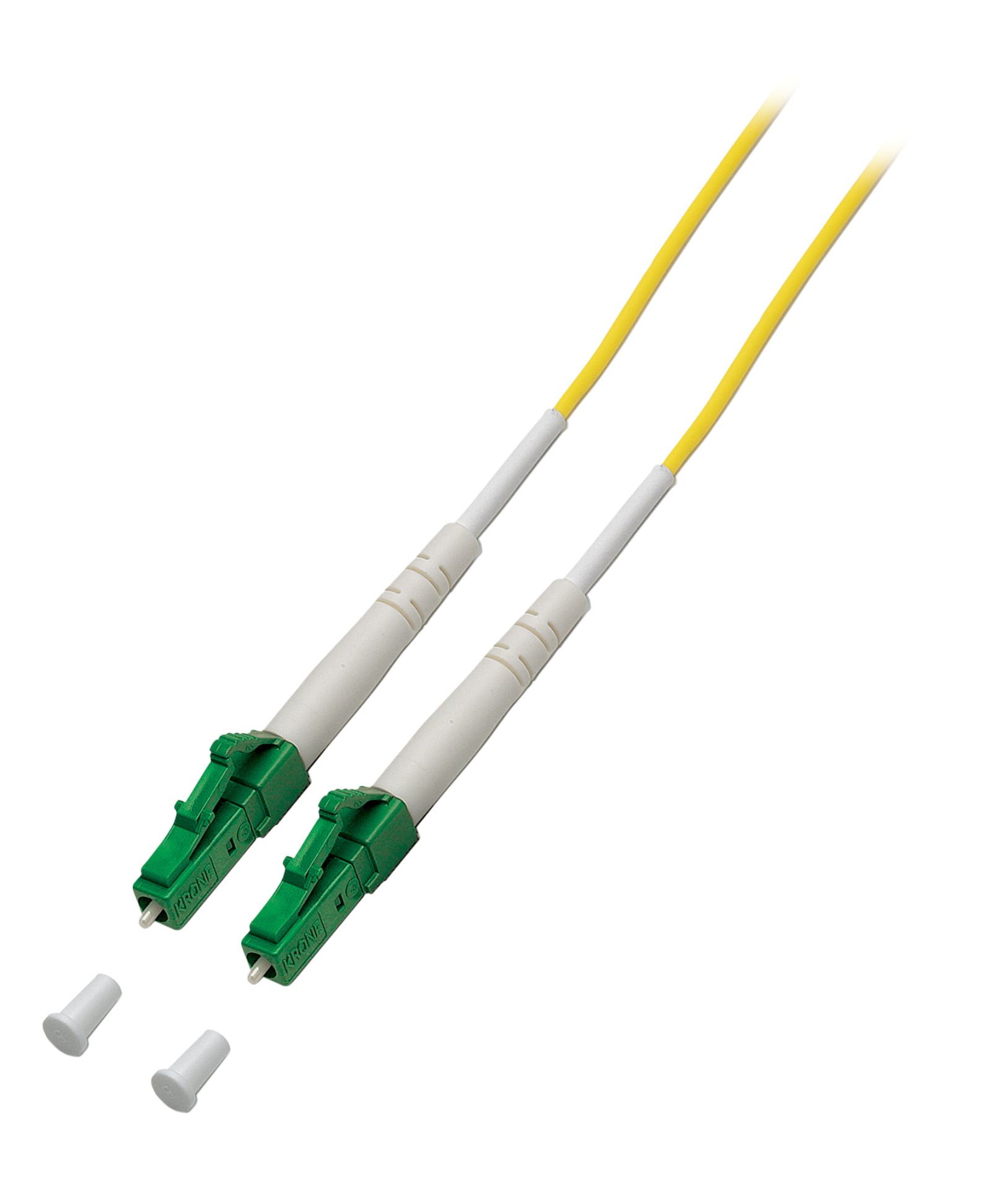 Simplex patch cable LC/APC-LC/APC OS2 G657A2 1m LSZH 2mm yellow