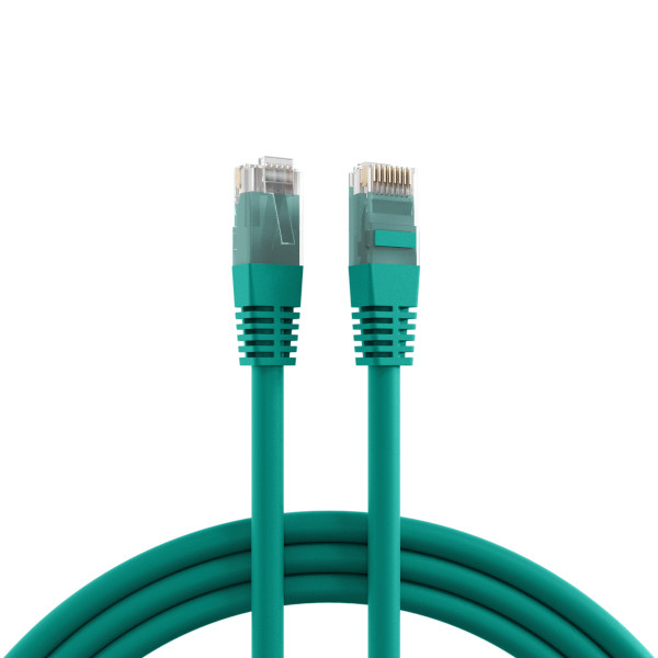 Turkis Cat.5e-patchkabel med RJ45-stik - skærmet netværkskabel til Ethernet-forbindelser