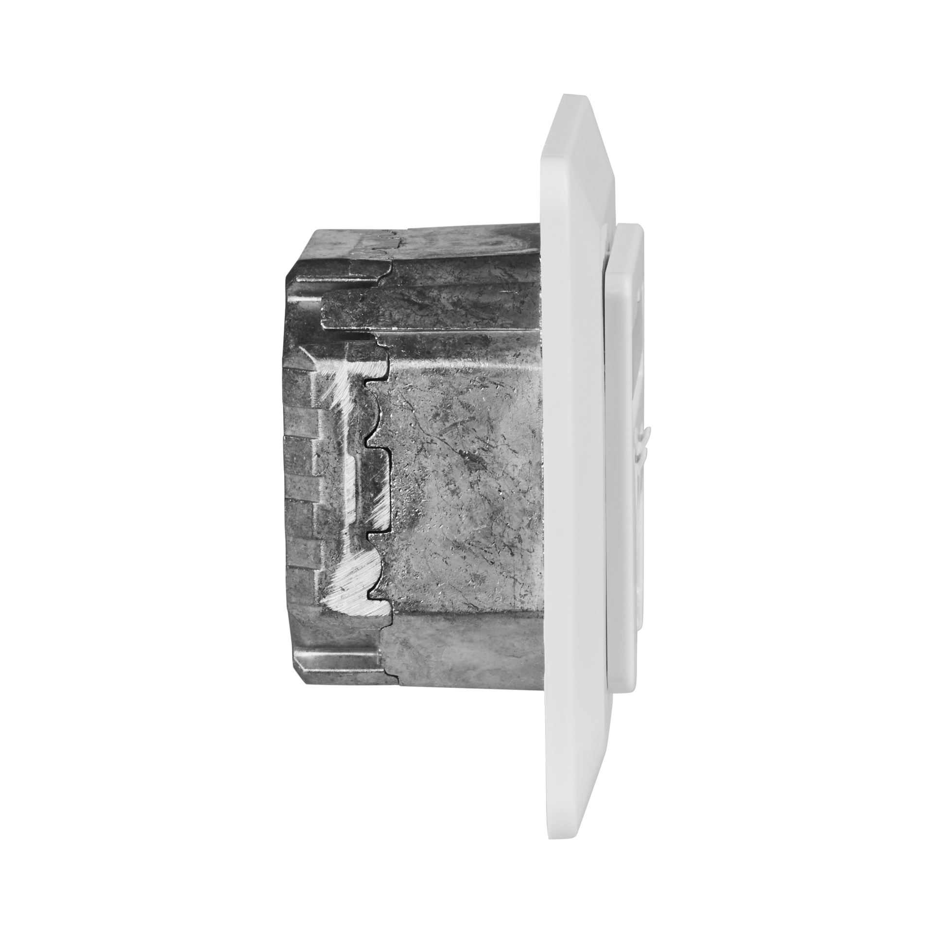 Data outlet Cat.6 250MHz, up/down, Flush, 2xRJ45, RAL9010