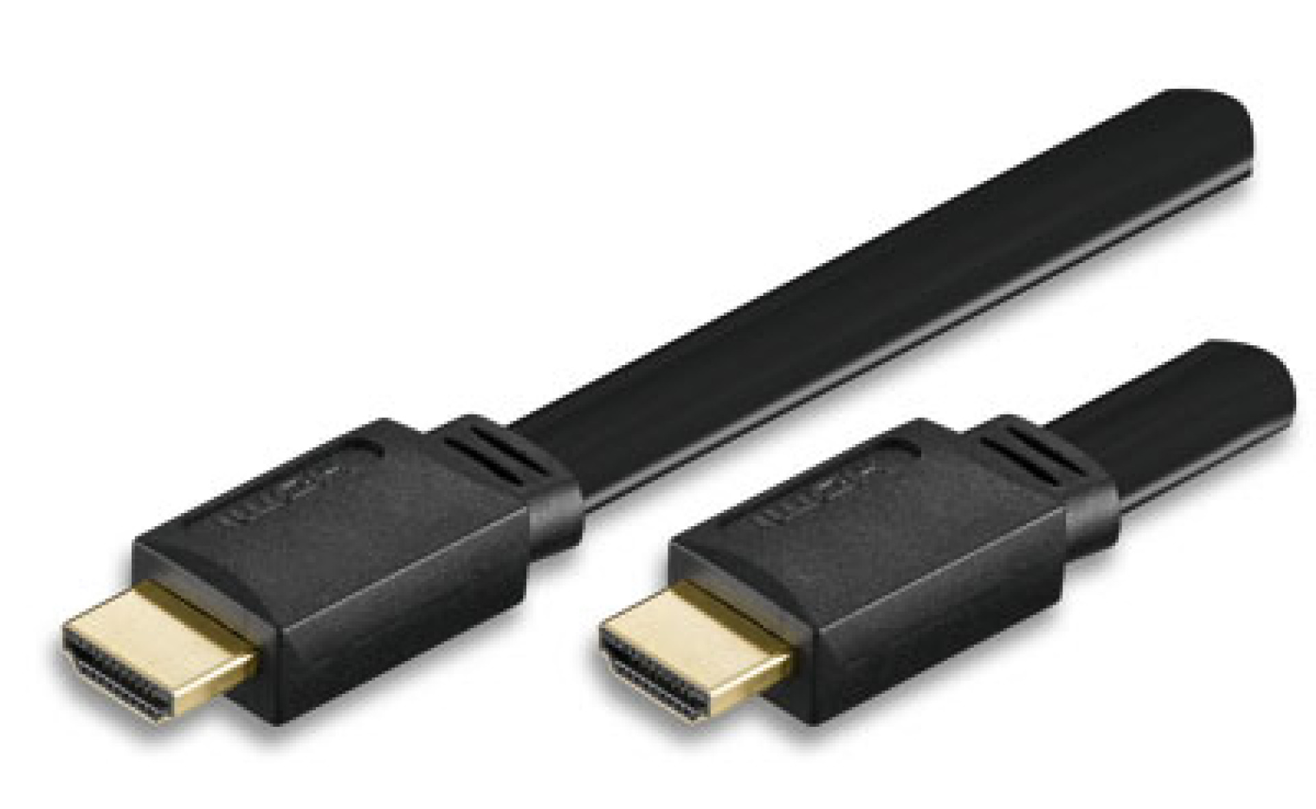 HDMI High Speed mit Ethernet,,Flachkabel, schwarz, 1 m